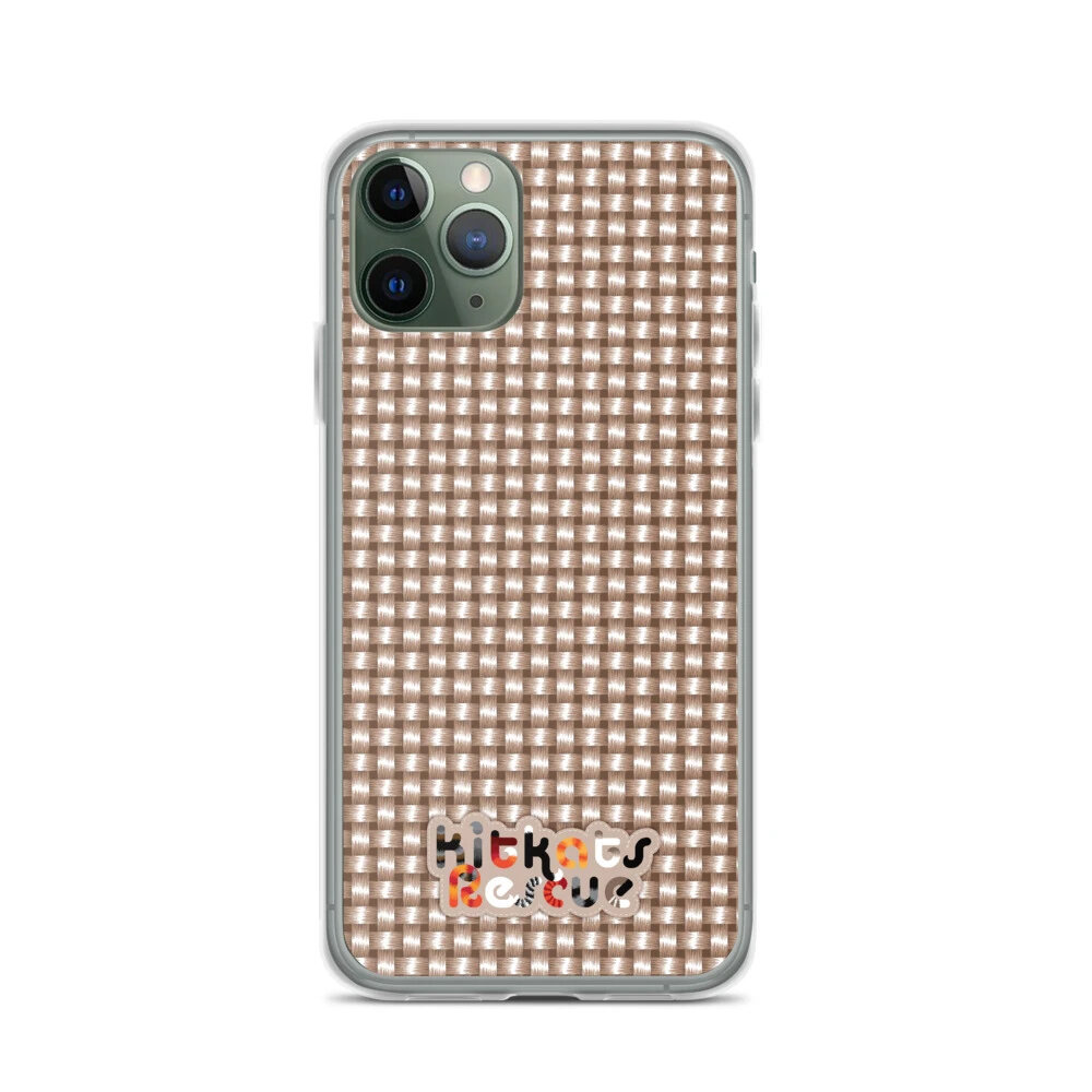 KitKats Rescue . Taupe Weave iPhone Case
