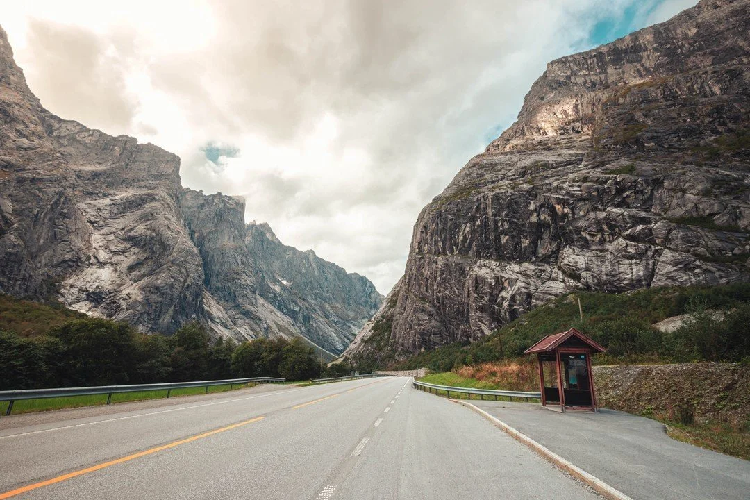 imagine waiting for the bus here. 😍​​​​​​​​
​​​​​​​​
 #photography #landscape #Norway #visitnorway #photographer #travel @visitnorway #norge #nature #roamtheplanet​​​​​​​​
 #travelphotography #travelphotographer #sunset #uniquenorway #summer #autumn