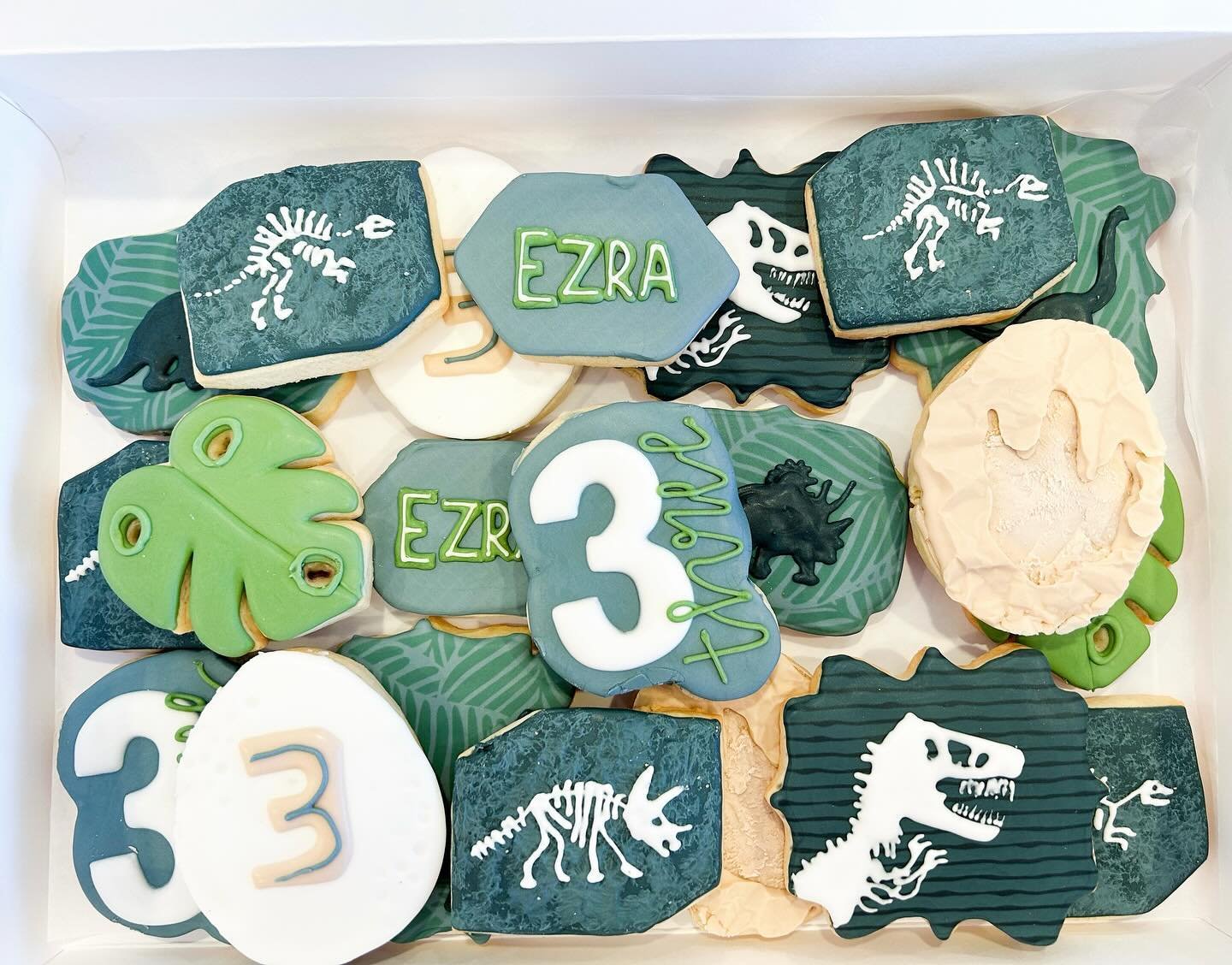 Dino cookies to match! 

Happy birthday Ezra! ✨🦖