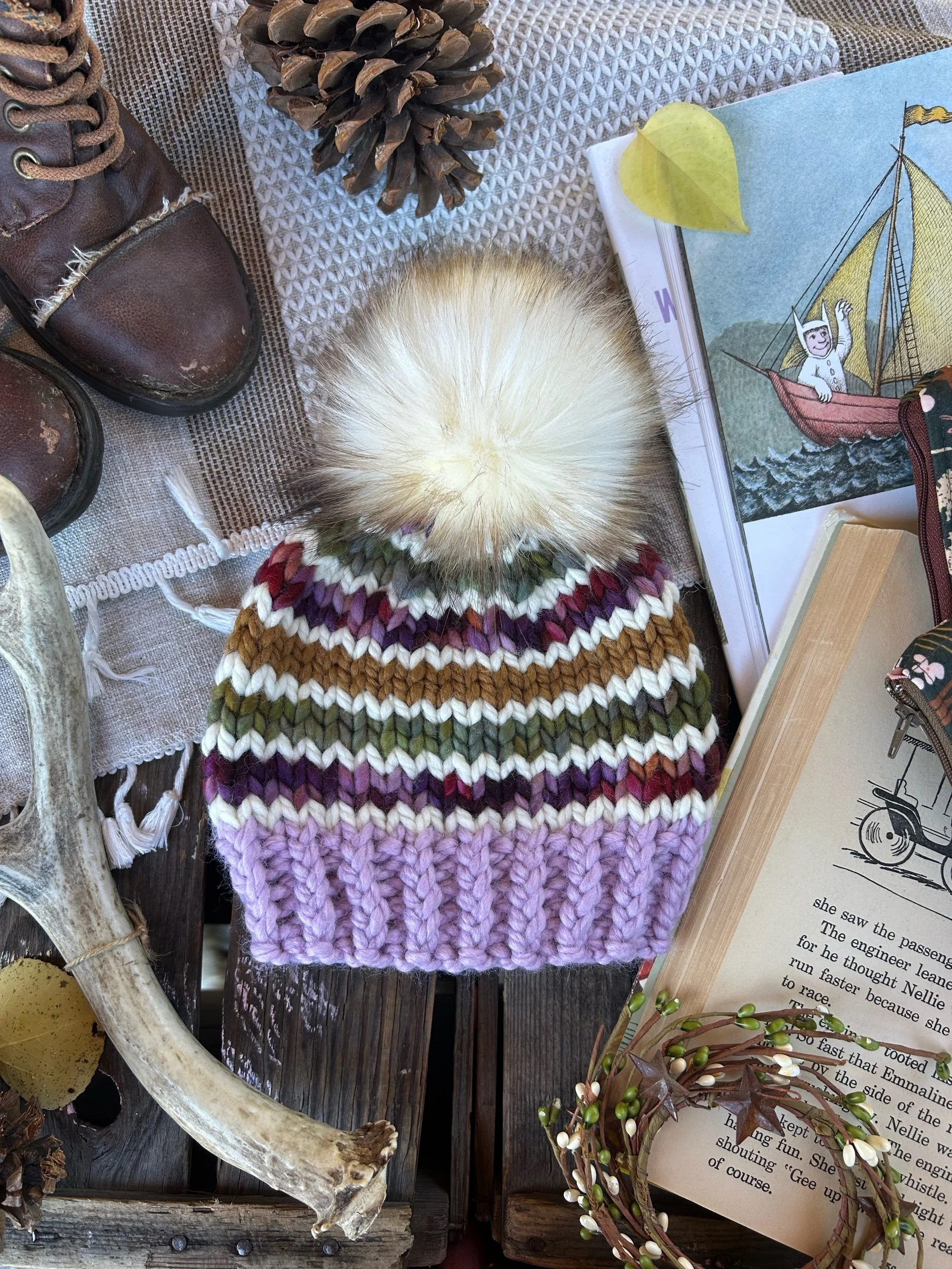Striped Baby Toque 6-12m