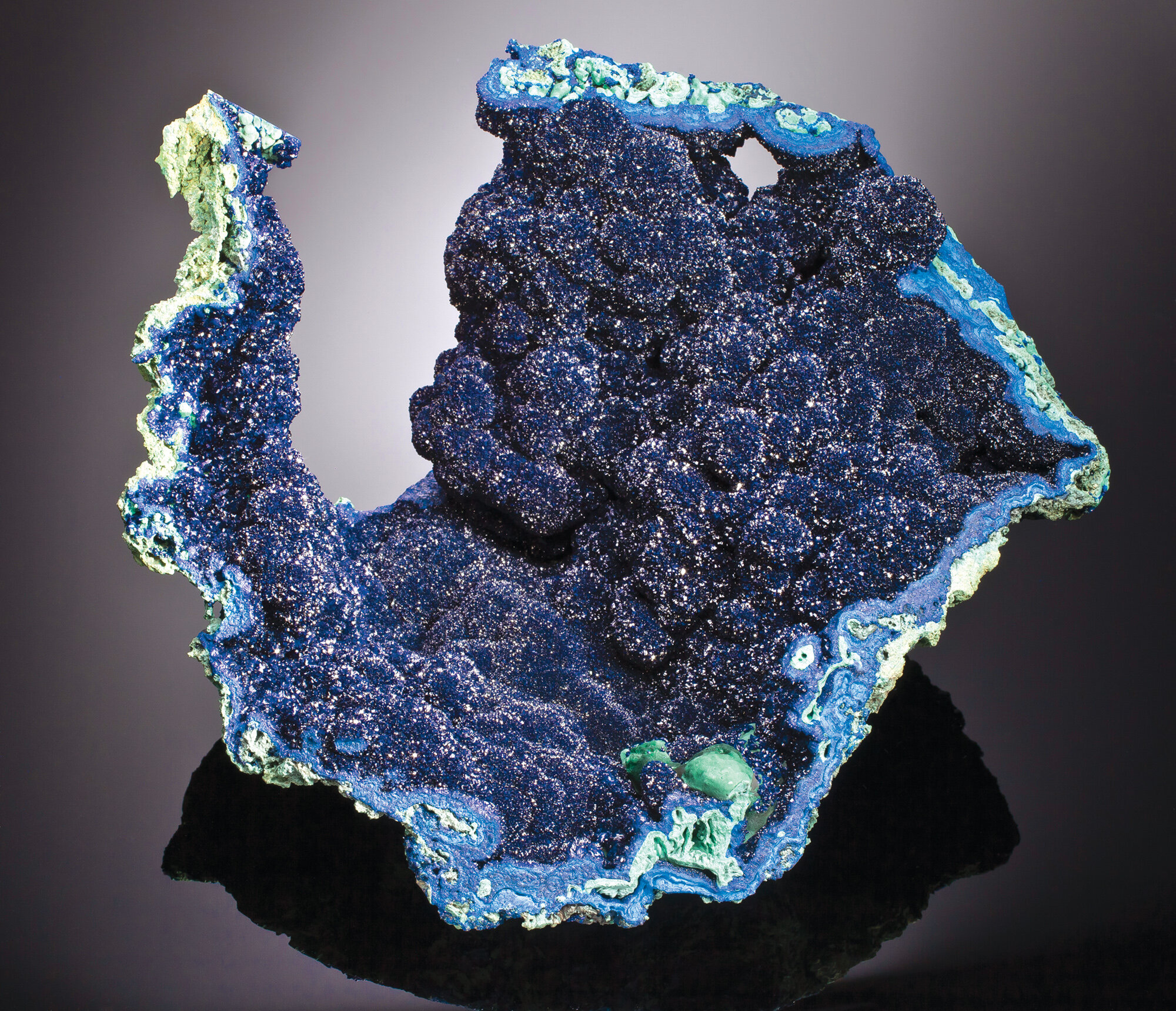  Azurite, 29 cm, from Liufengshan mine, Guichi district, Chizhou Prefecture, Anhui Province, China. Found ca. 2002. Ex Bruce Oreck collection. 