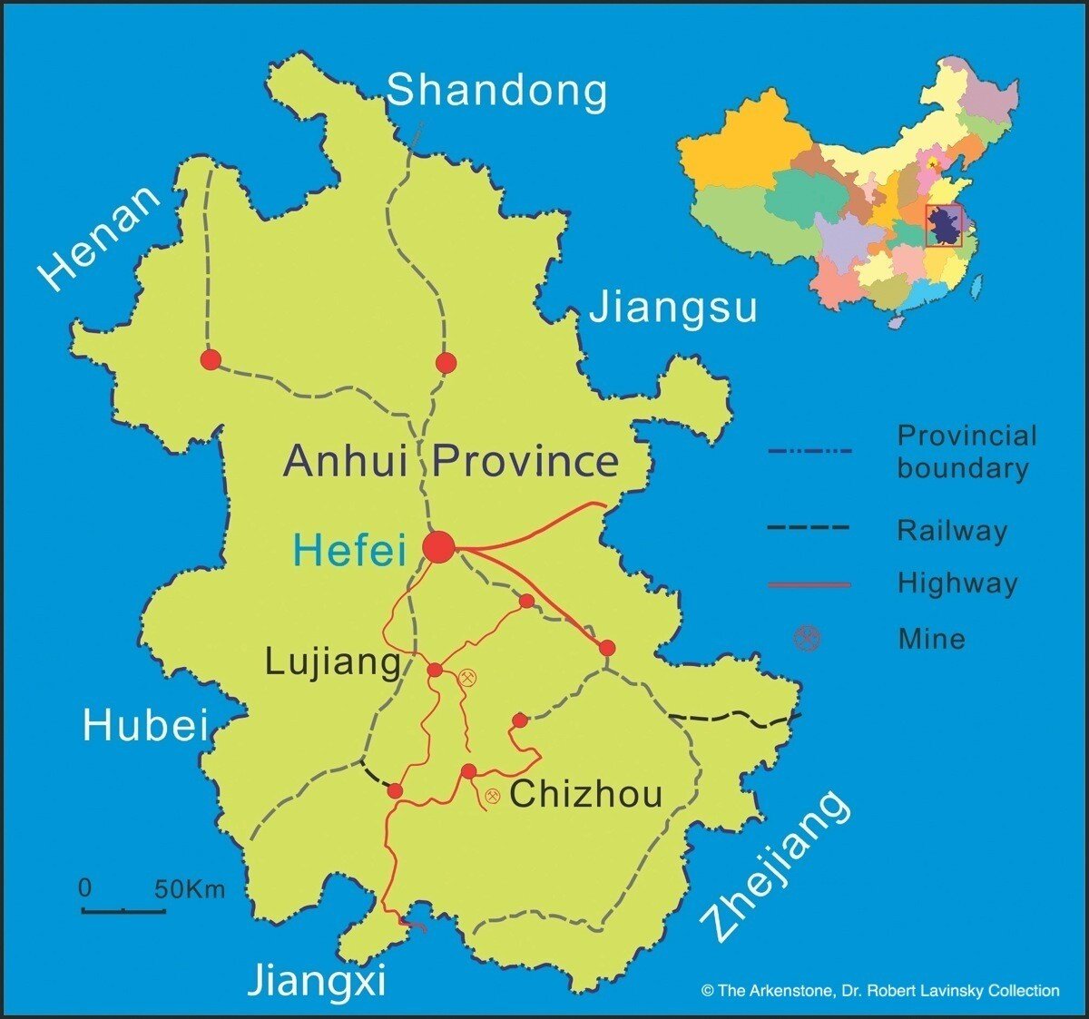  Map of the Anhui Province 