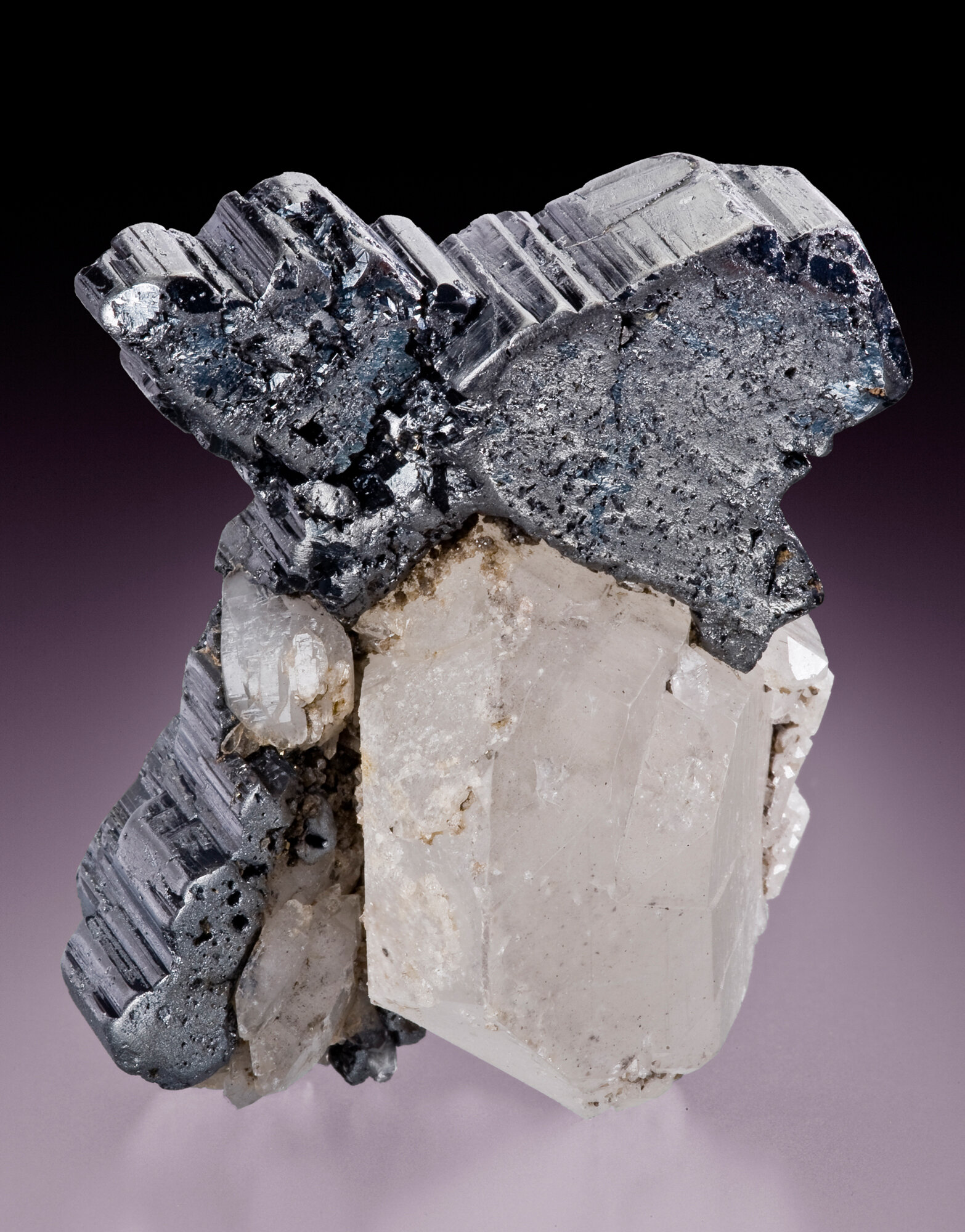  Bournonite with quartz, Yaogangxian mine, Yizhang co., Chenzhou pref., Hunan prov., China - 8.7cm 
