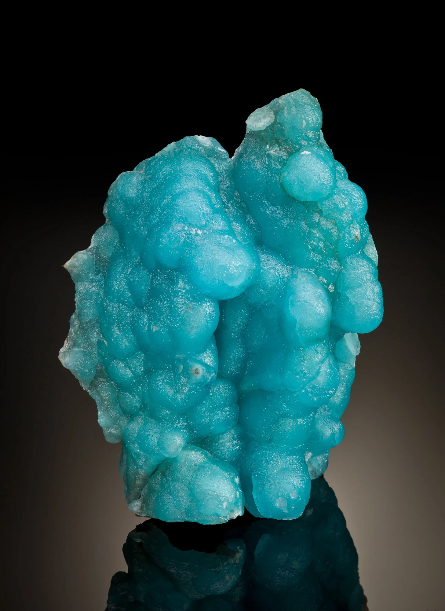 blue botryoidal hemimorphite from Malipo/Wenshan, Yunnan â credit: Crystalline Treasures