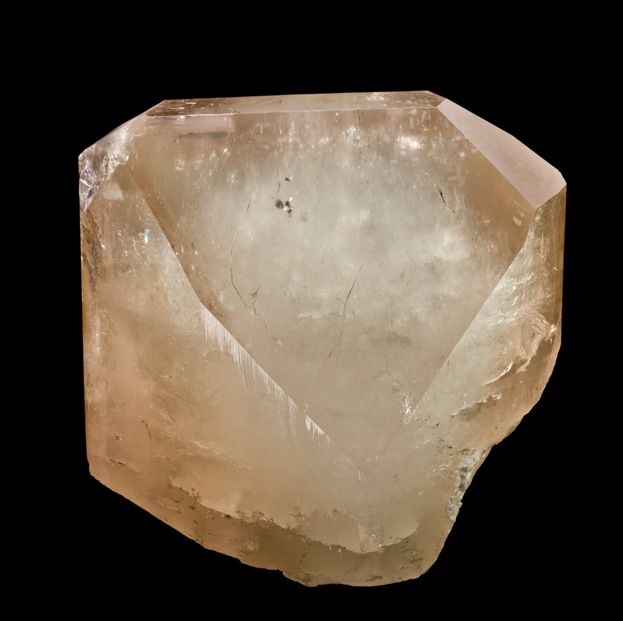  Topaz crystal, 21 cm (8 kg!), from the pegmatites along the Nu River, Gaoligong Mountains, Nujiang Prefecture, Yunnan Province, China. 