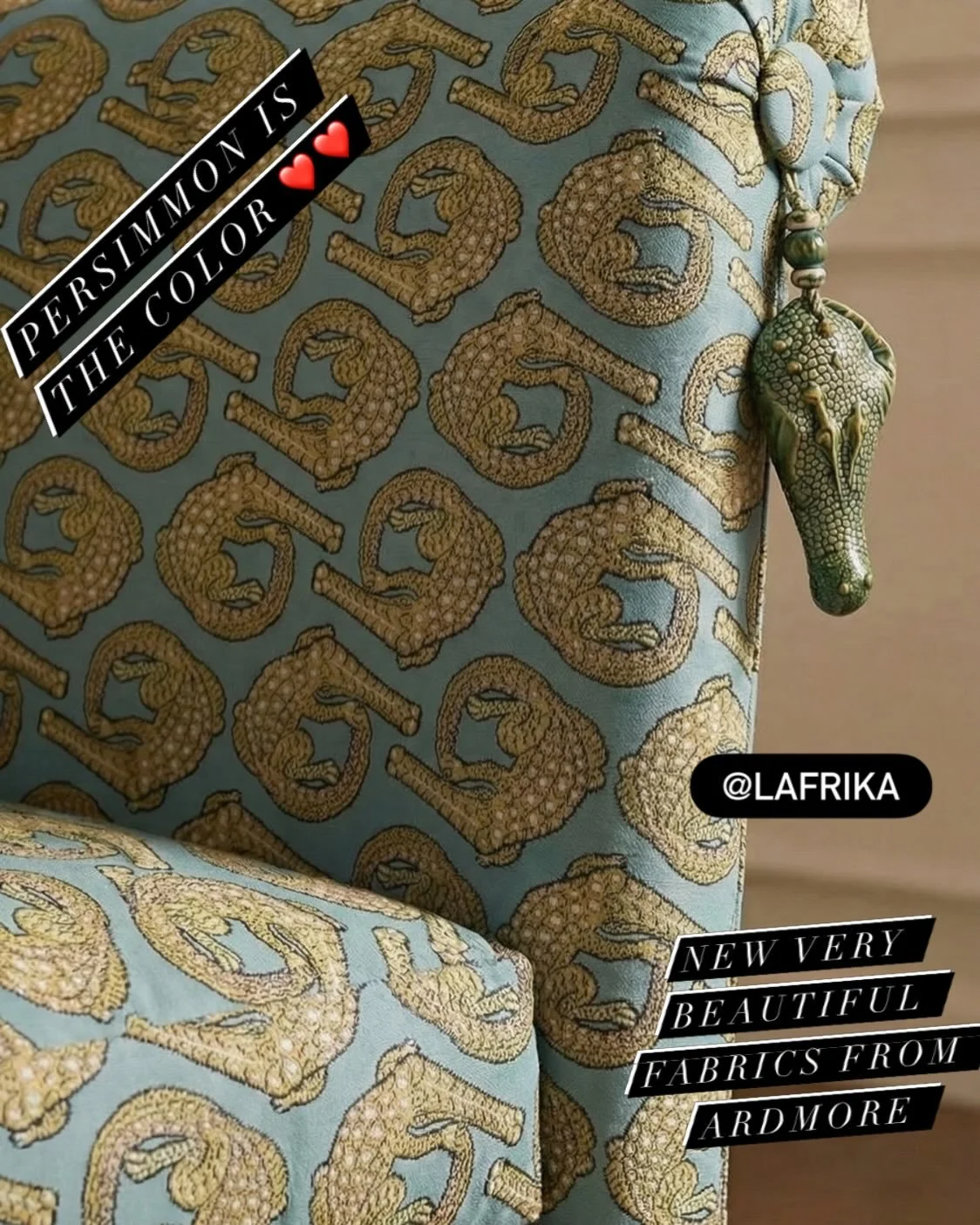Persimmon jacquard fabric from Ardmore by L&rsquo;Afrika