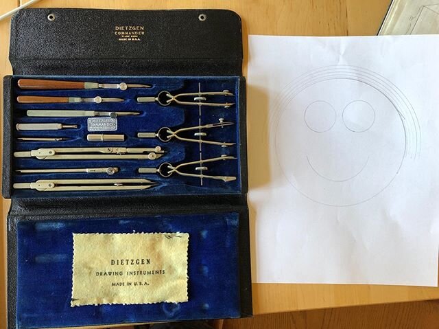 This Sunday I finally got to spend time with my special friend @abigaildtrantham . I received my birthday present, which was an old set of precision drawing instruments. She does know me well. Old tools and precision instruments are my weakness. To s