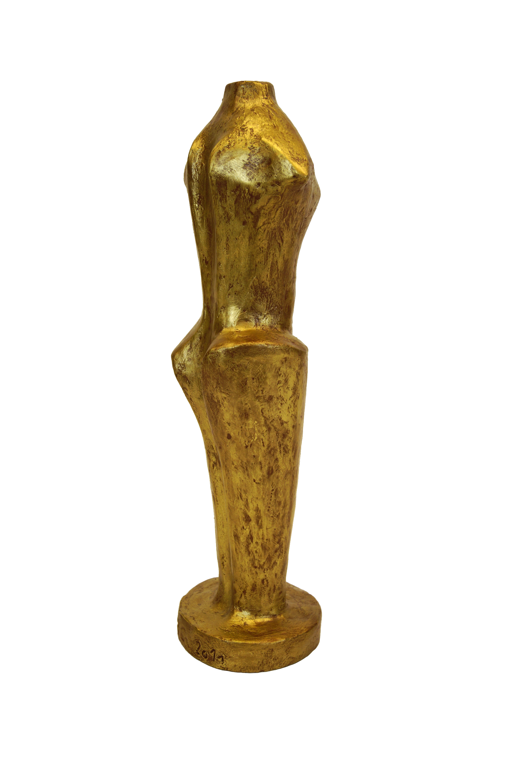 Skulptur Betonguss Torso Frau Kantig Ansicht 06