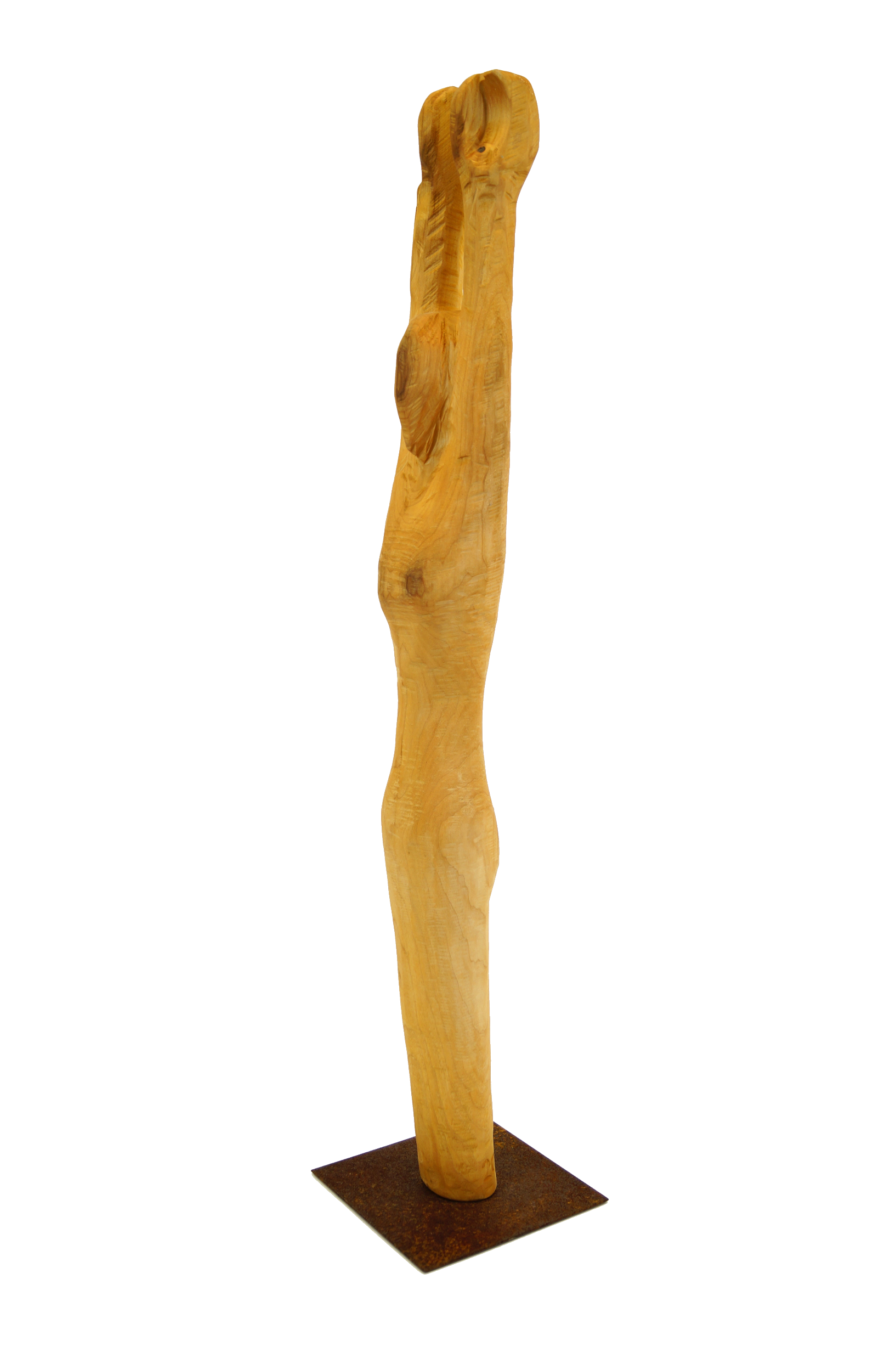 Skulptur Holz Reckturnerin Ansicht 02