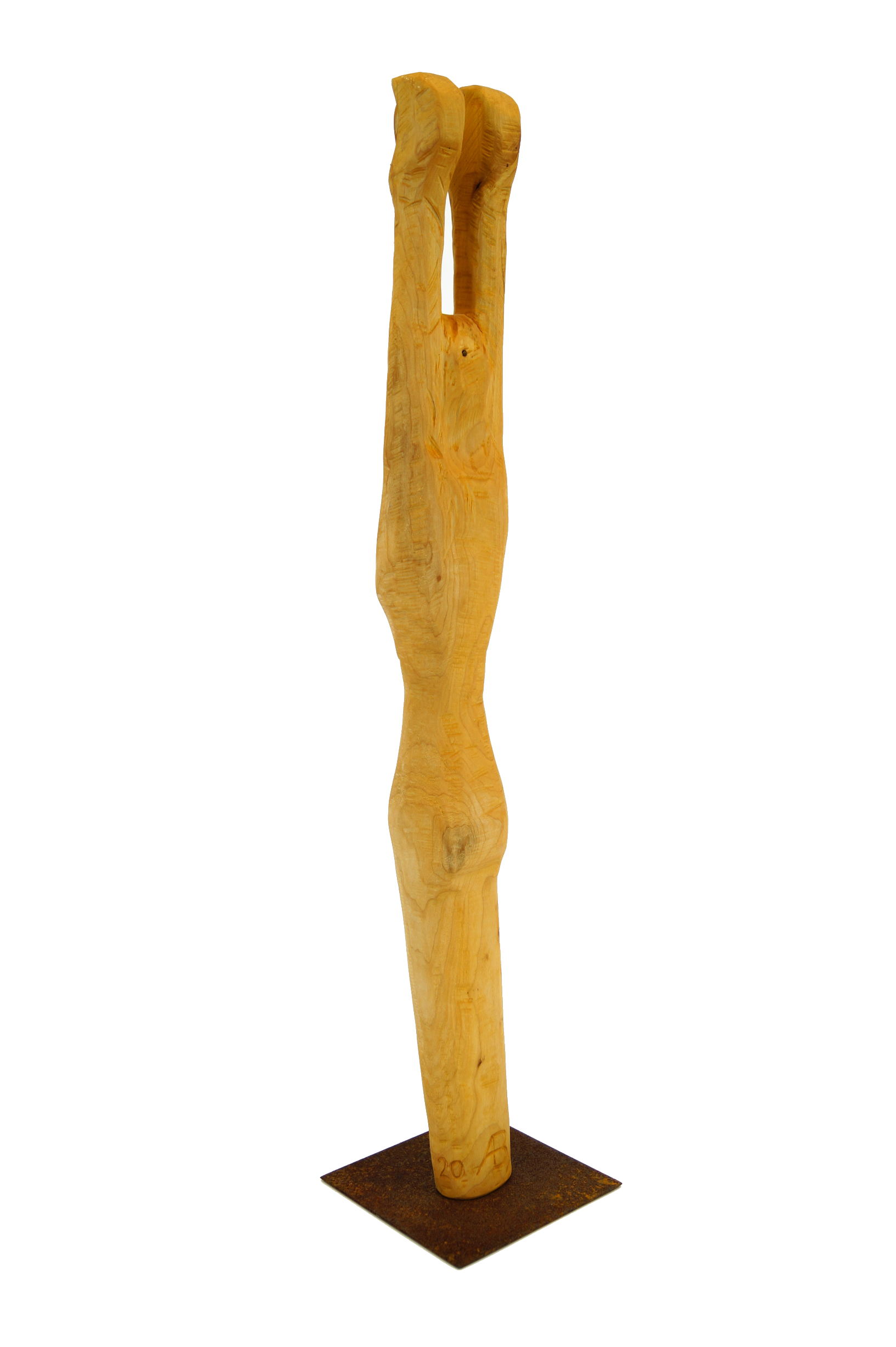 Skulptur Holz Reckturnerin Ansicht 04