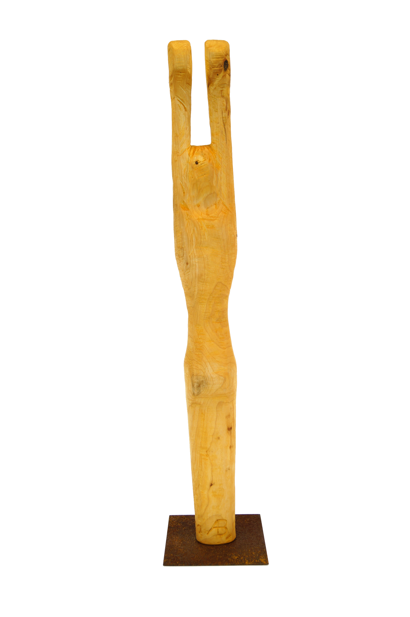Skulptur Holz Reckturnerin Ansicht 05