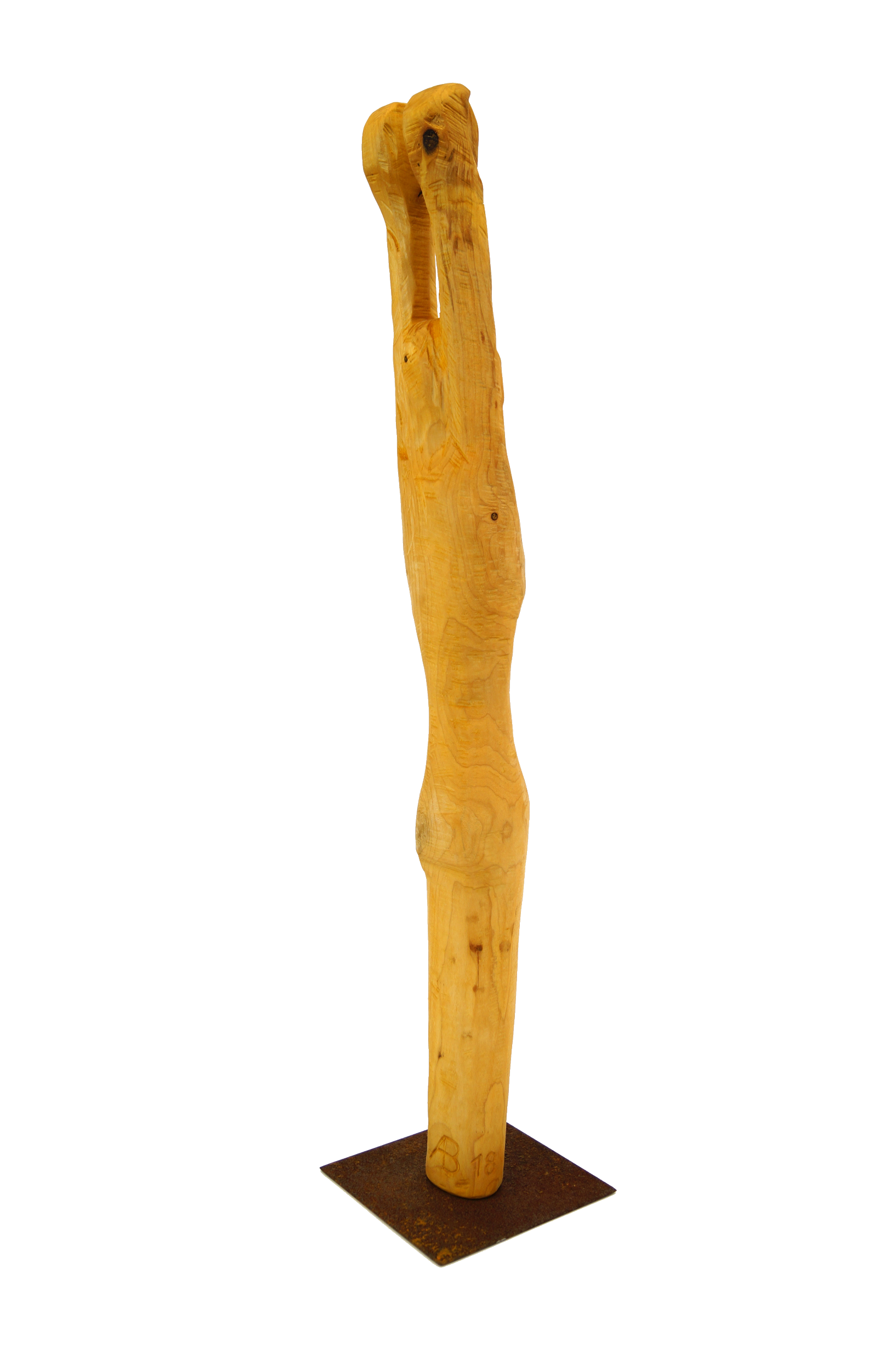 Skulptur Holz Reckturnerin Ansicht 06