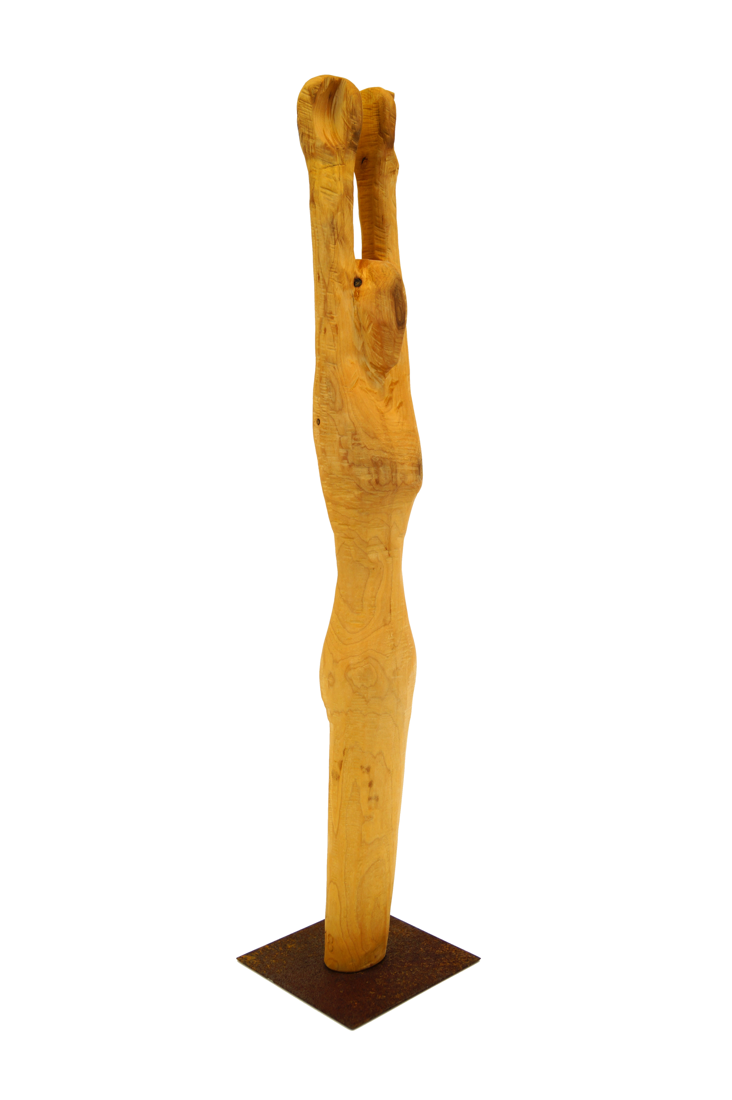 Skulptur Holz Reckturnerin Ansicht 08