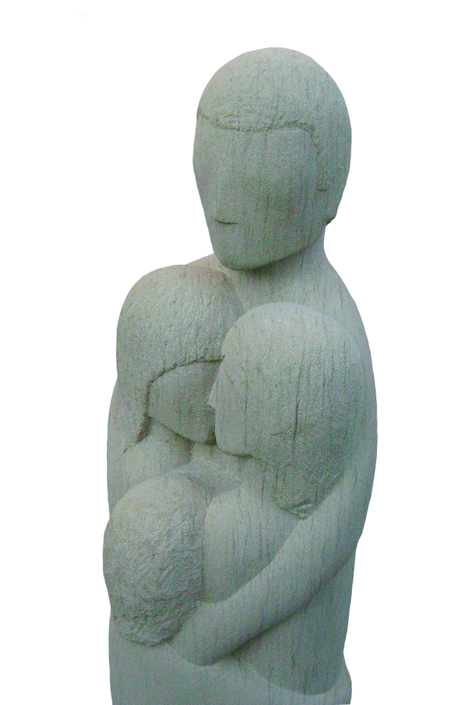 Skulptur Stein Familie