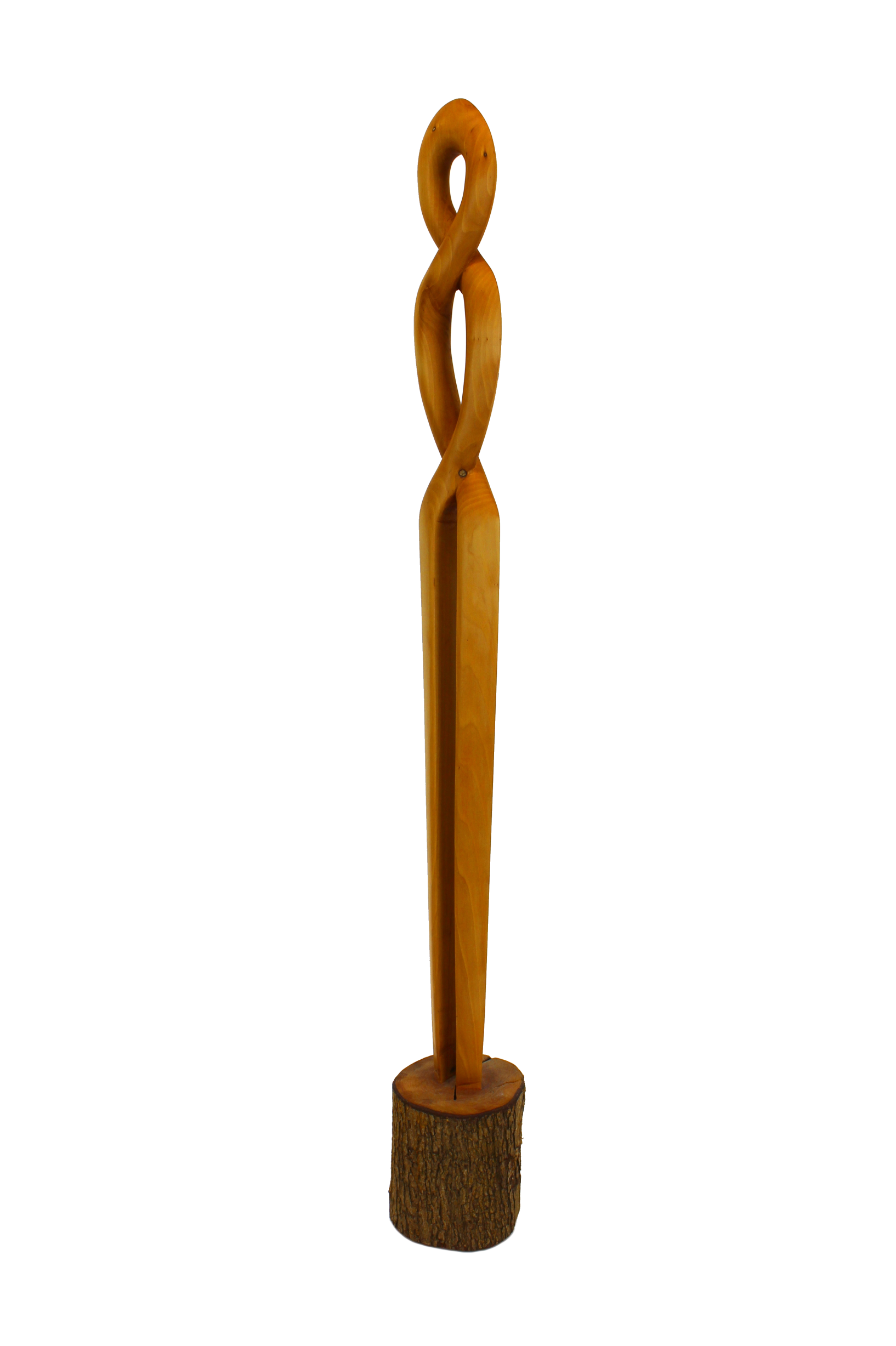 Skulptur Holz Verschlungene Frau 02