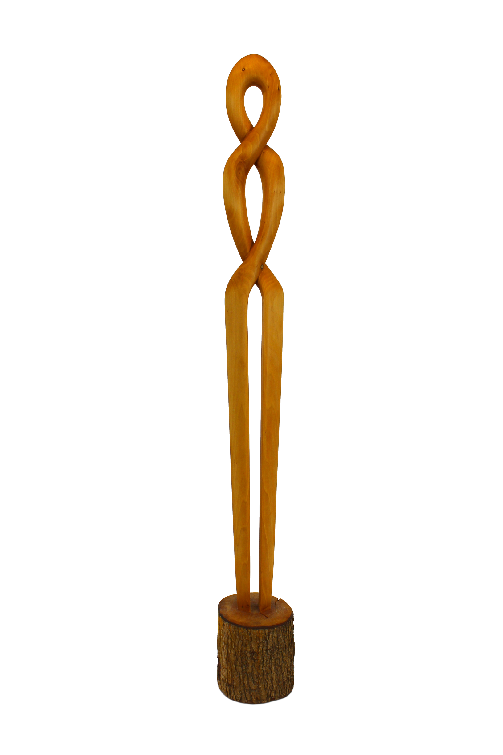 Skulptur Holz Verschlungene Frau 01