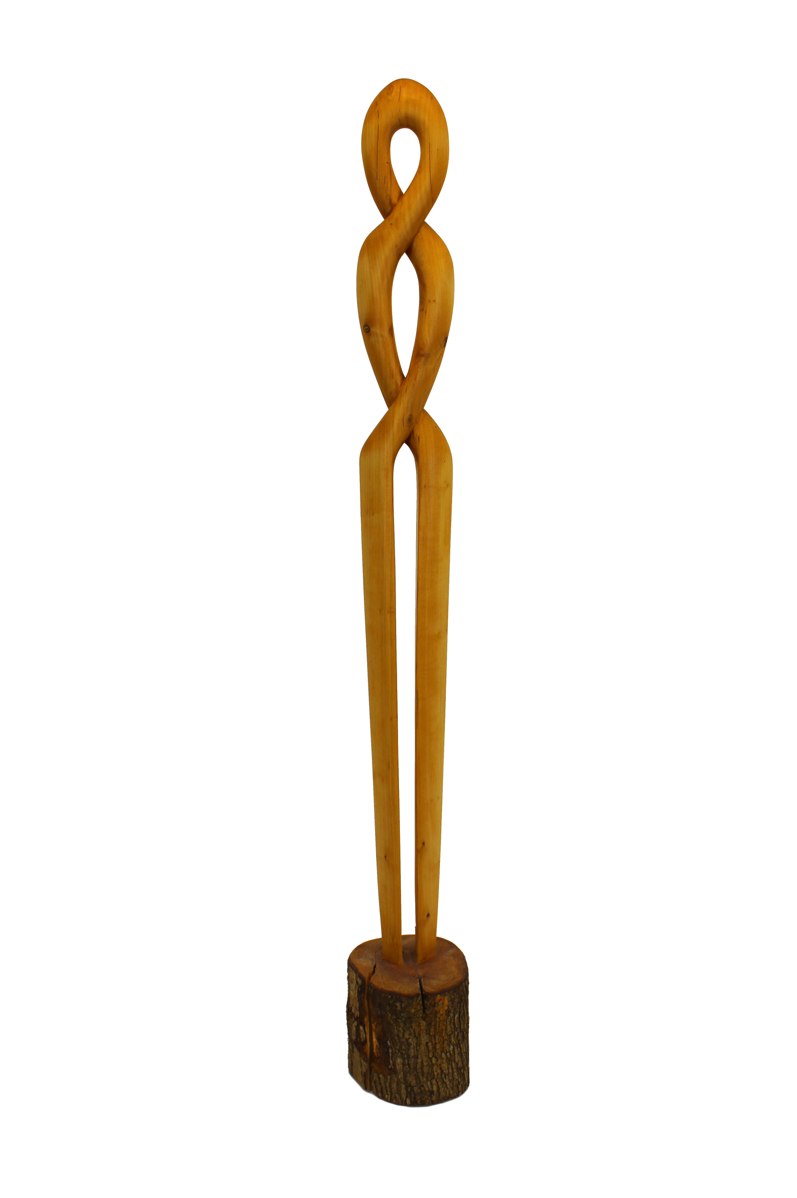 Skulptur Holz Verschlungene Frau 05