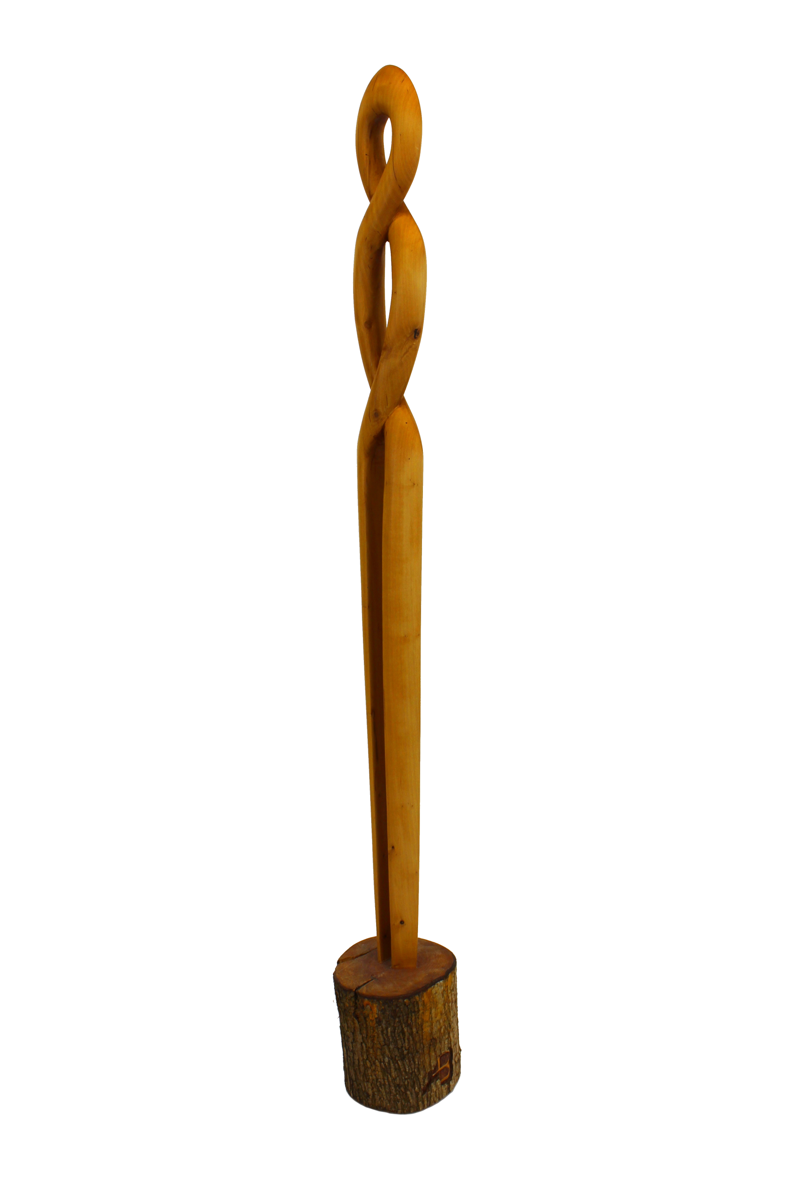 Skulptur Holz Verschlungene Frau 06