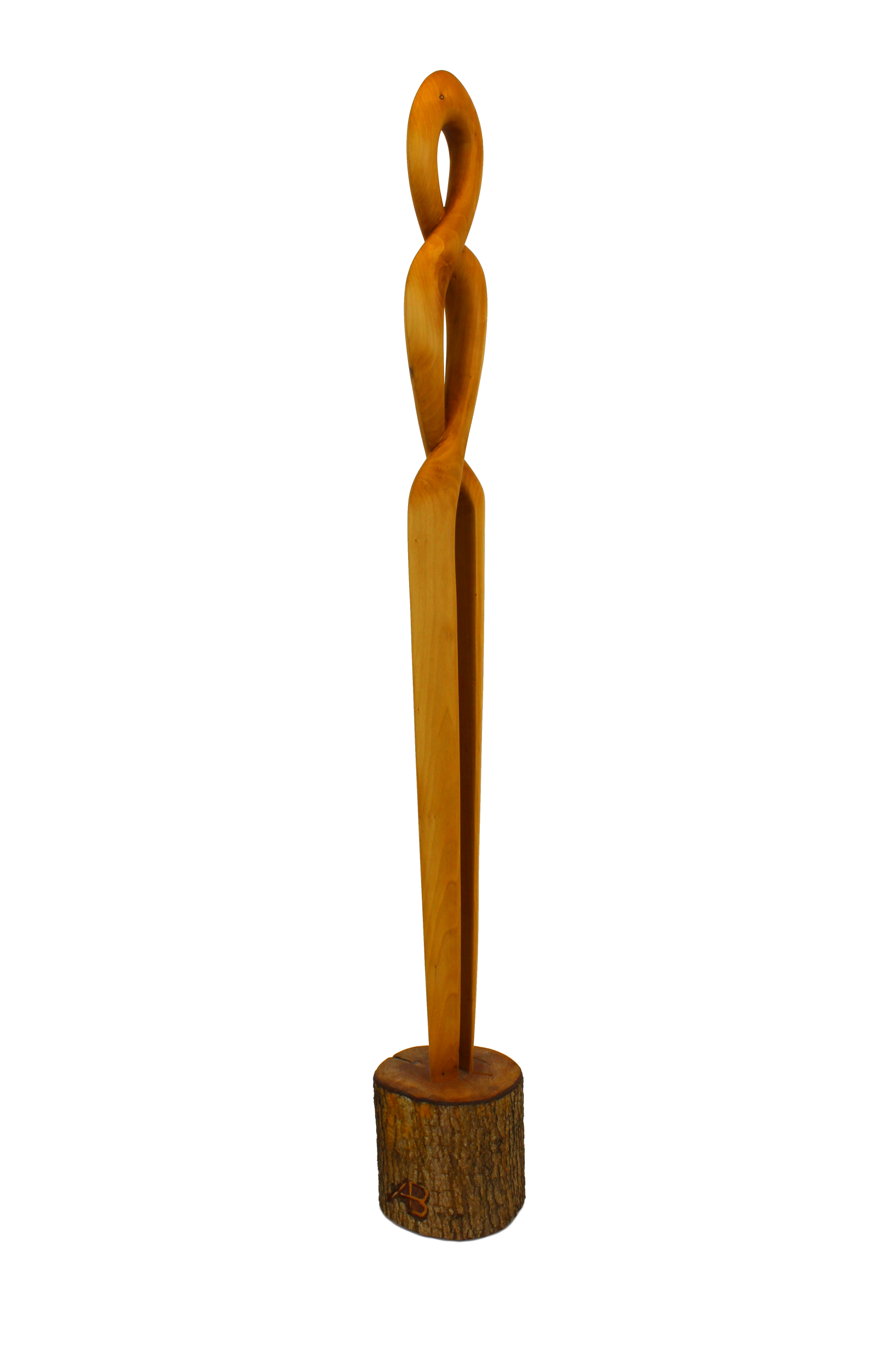 Skulptur Holz Verschlungene Frau 08