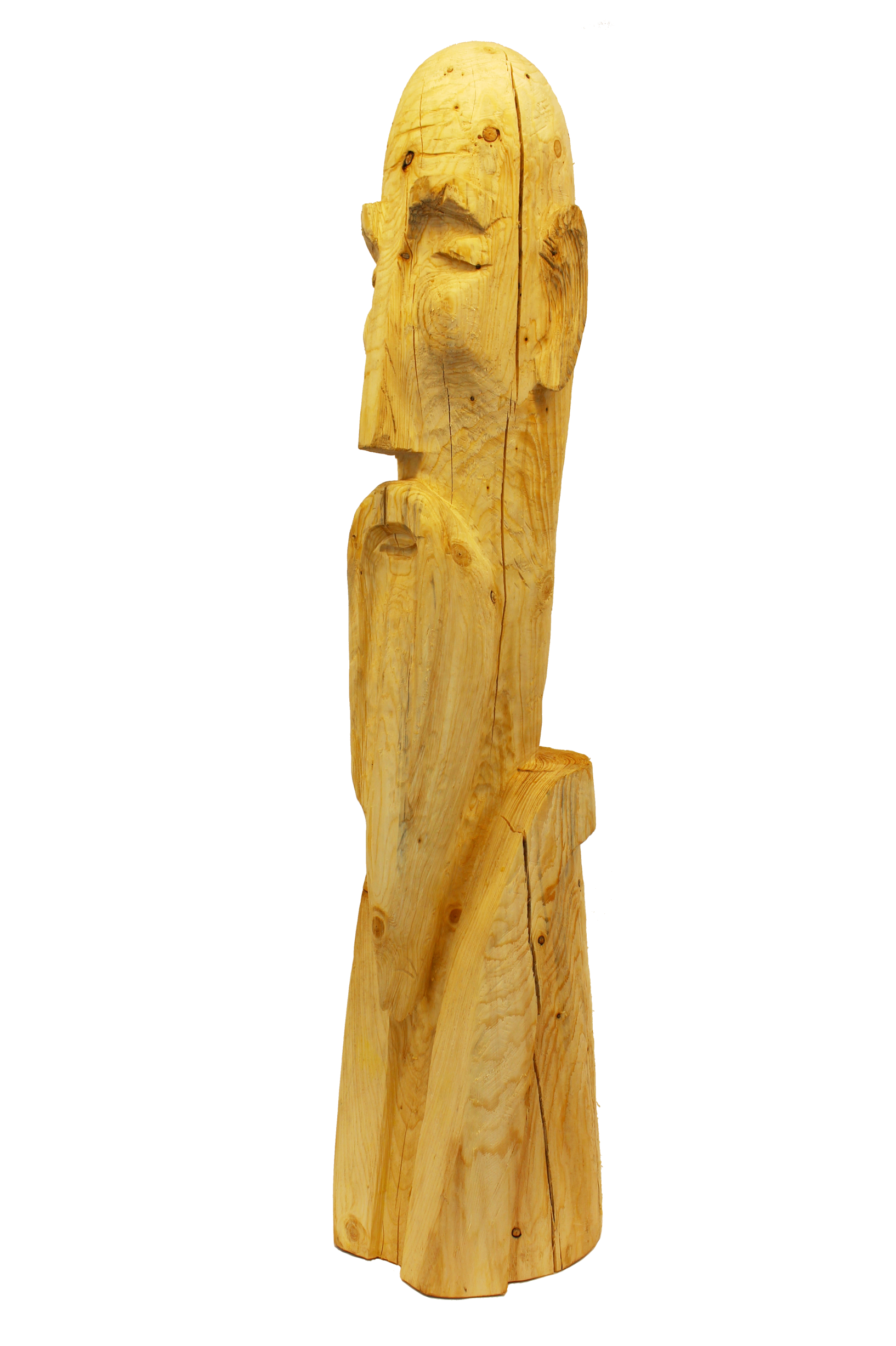 Skulptur Holz Fichte Gelehrter Ansicht 02