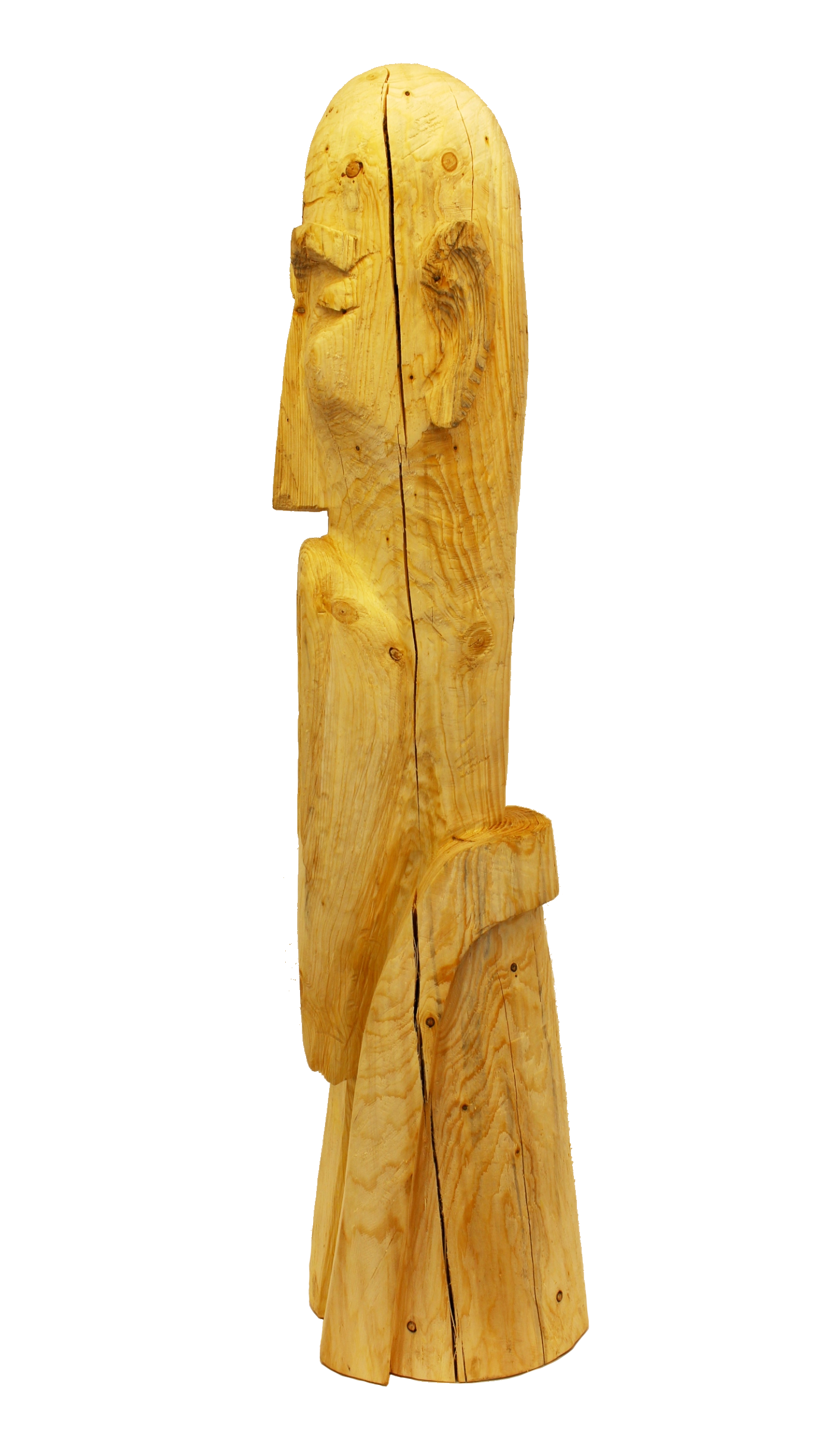 Skulptur Holz Fichte Gelehrter Ansicht 03