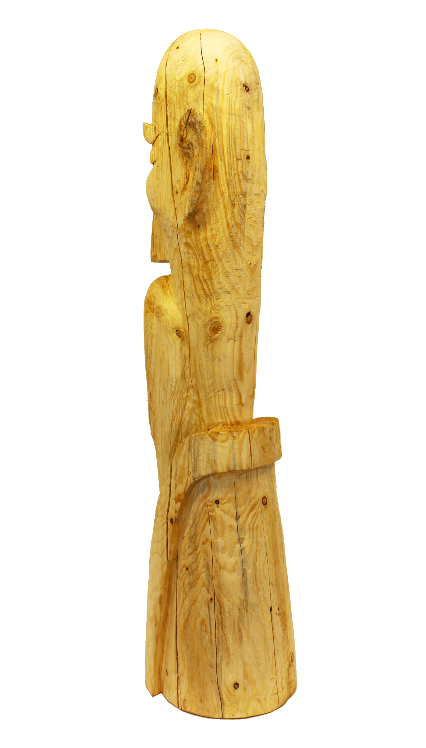 Skulptur Holz Fichte Gelehrter Ansicht 04