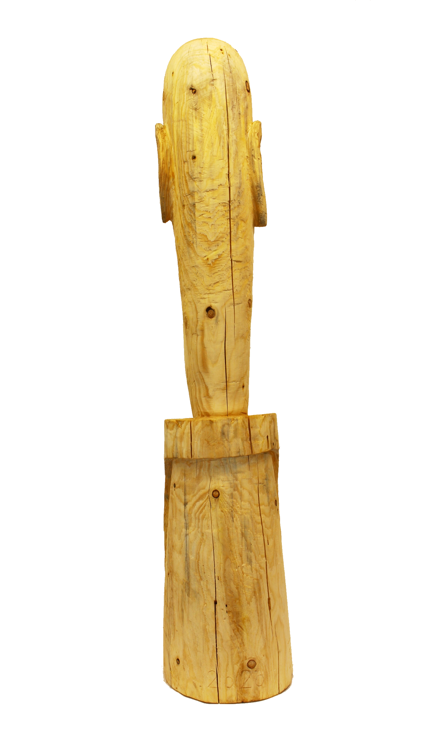 Skulptur Holz Fichte Gelehrter Ansicht 05