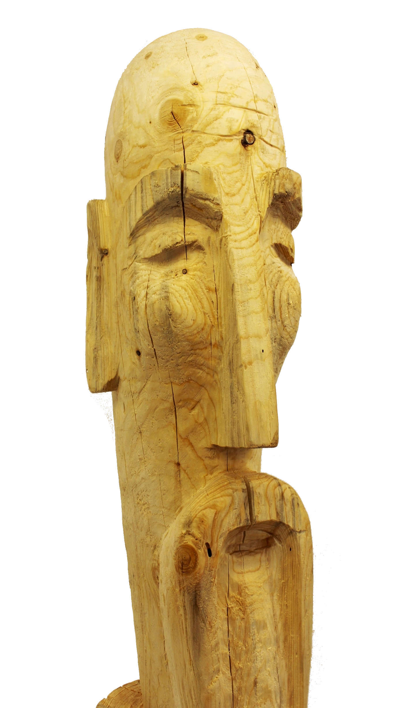 Skulptur Holz Gelehrter Ansicht 02