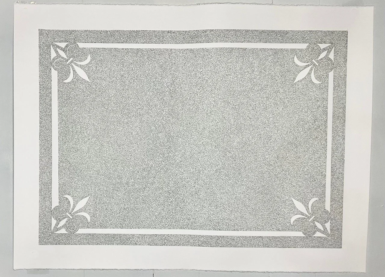 Four Fleur des Lis
ink on Stonehenge paper
30" x 22"