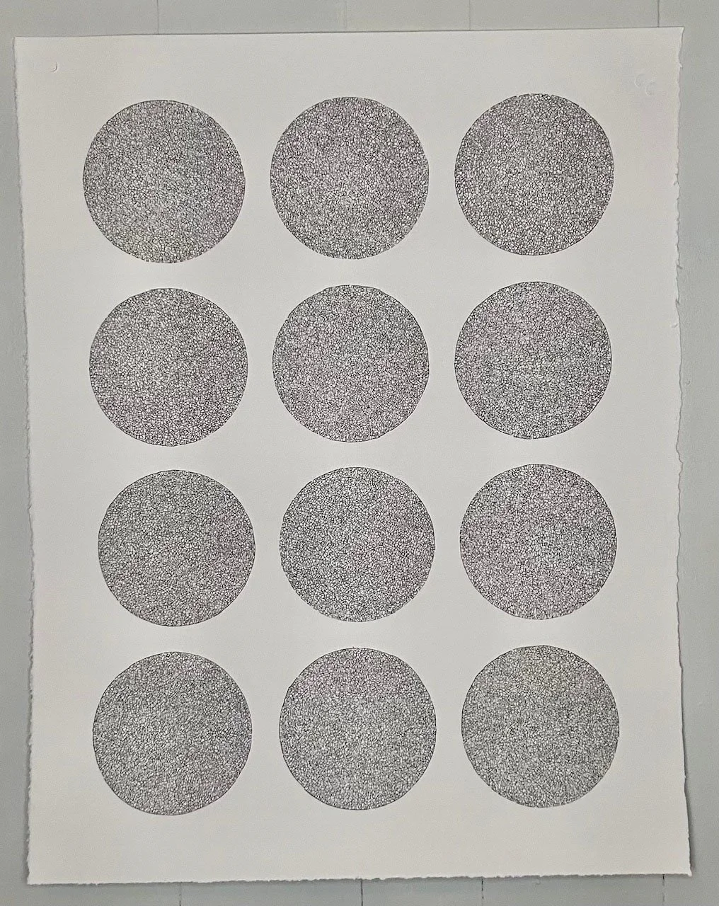 Twelve Circles
21" x 29" (approx.)
ink on Stonehenge paper
