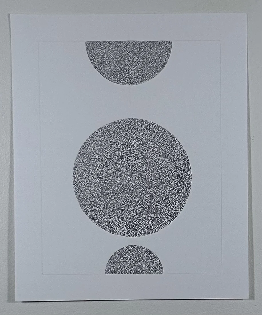 Part of the Circle Series
Pen and ink and pencil on Bristol paper
14" x 17"