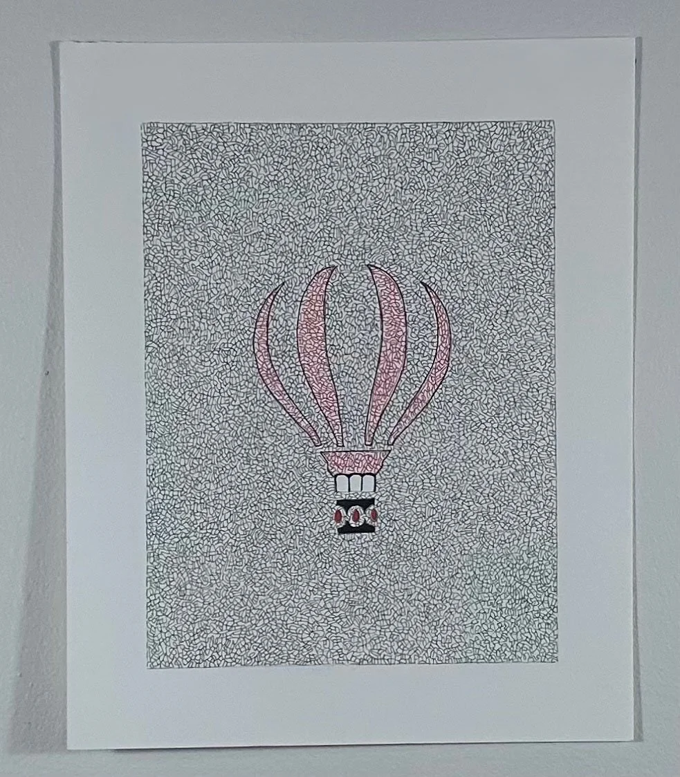 The Hot Air Balloon
Ink on Stonehenge paper
11" x 14"
