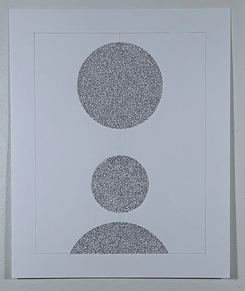 Part of the Circle Series
Pen and ink and pencil on Bristol paper
14" x 17"