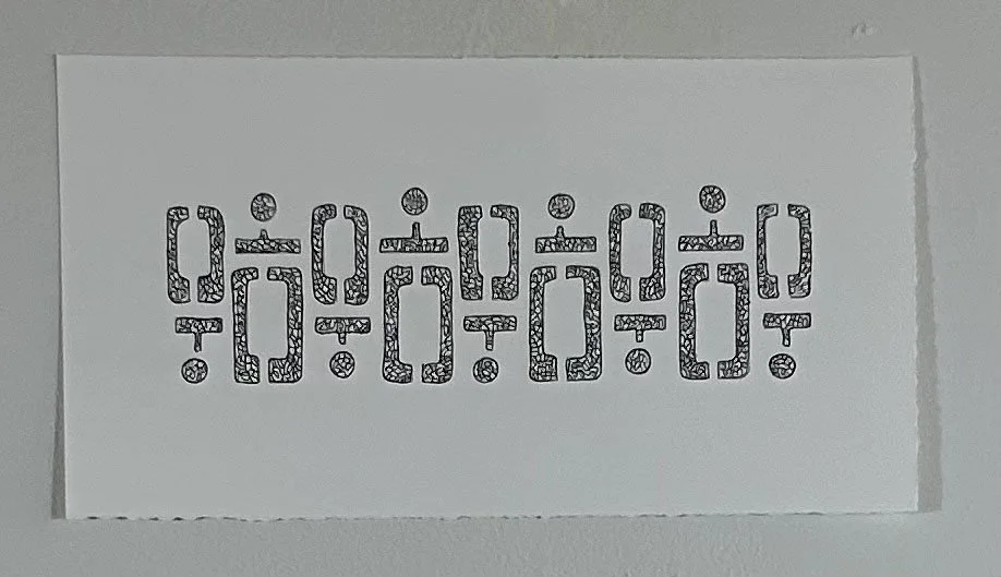 Mid Century Modern Stencil Small (3)
ink on Stonehenge paper
12" x 7"
