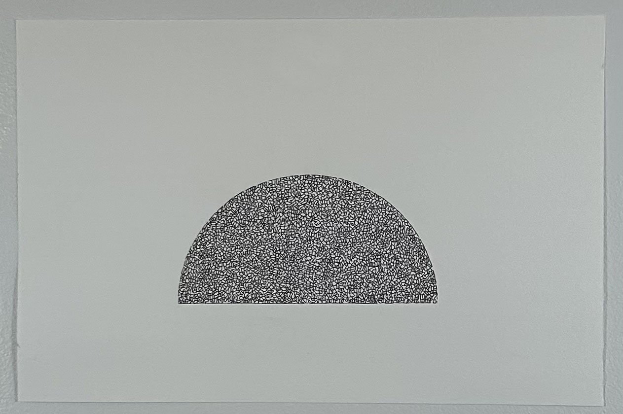 Semi-Circle
ink on Watercolor paper
18" x 12"