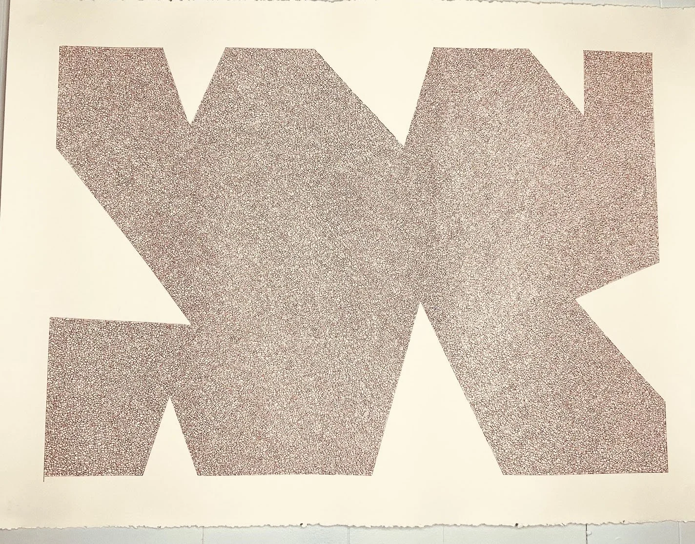 Red One
ink on cream Stonehenge paper
30" x 22"