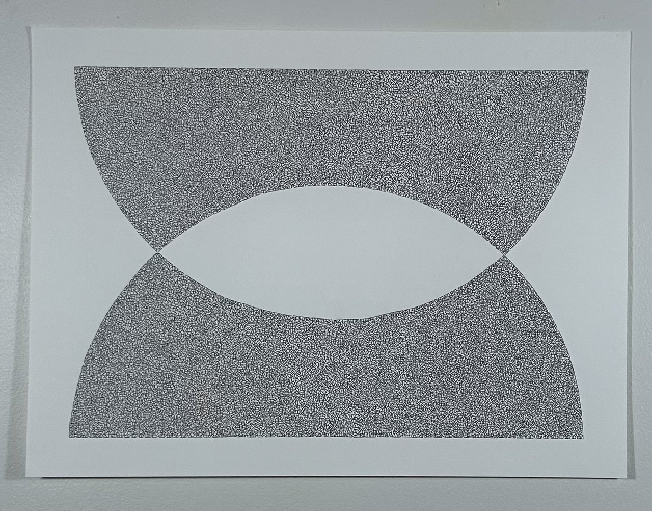 Two Overlapping Semi Circles
24" x 18"
ink on Stonehenge paper