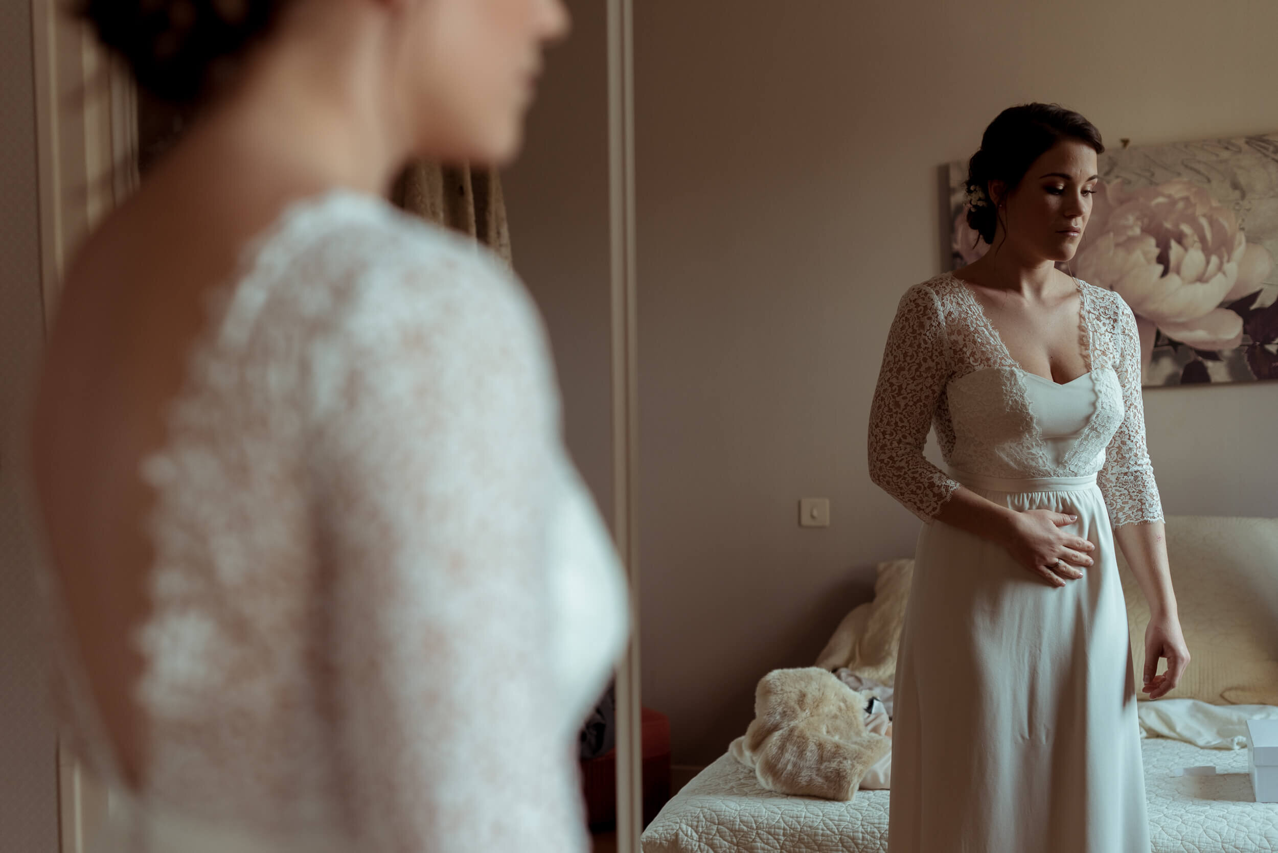 Domaine de la Fage photographe de mariage Correze Brive wedding dress