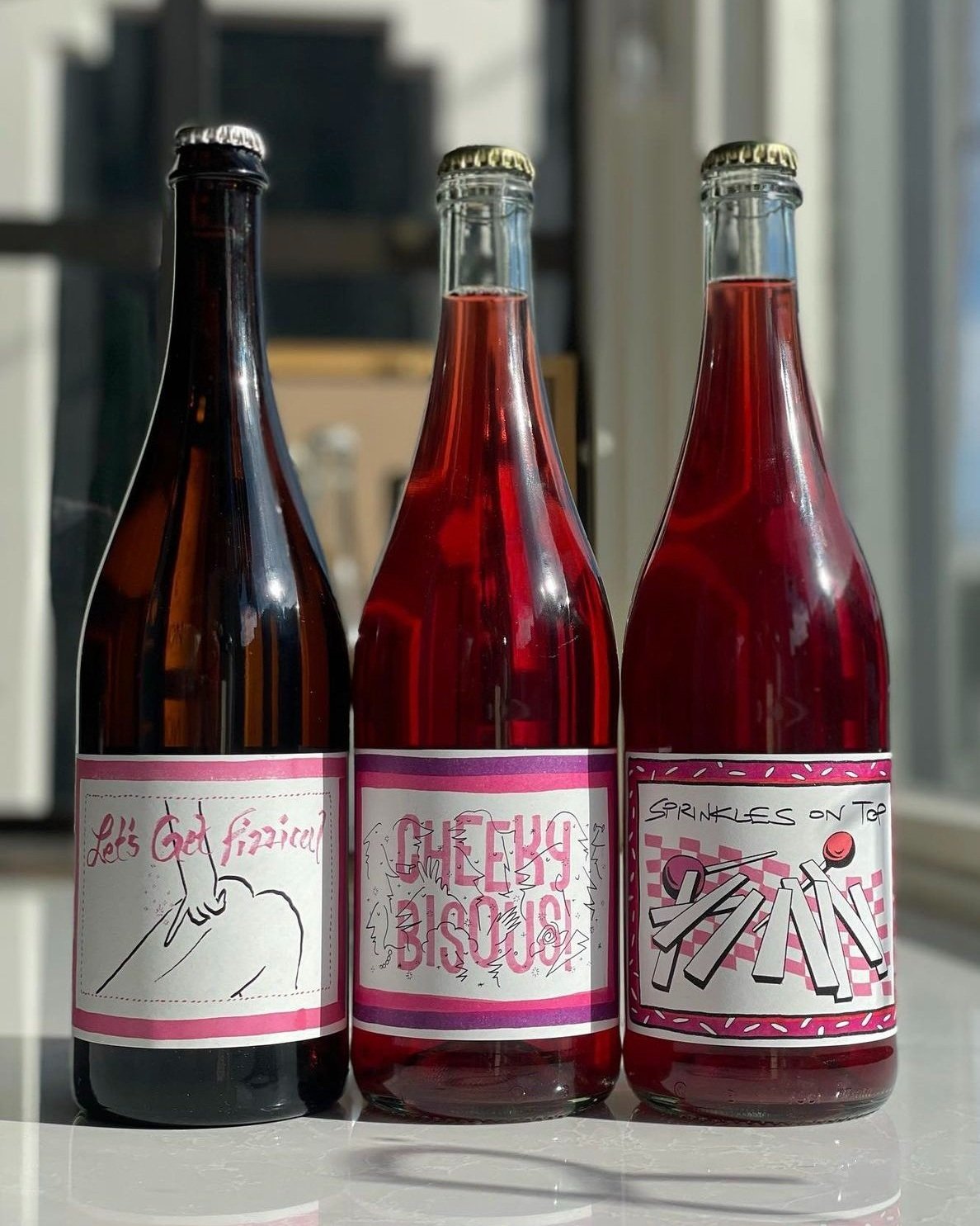 2021 cheeky bisous organic natural regenerative pinot noir sangiovese rose red wine santa cruz mountains