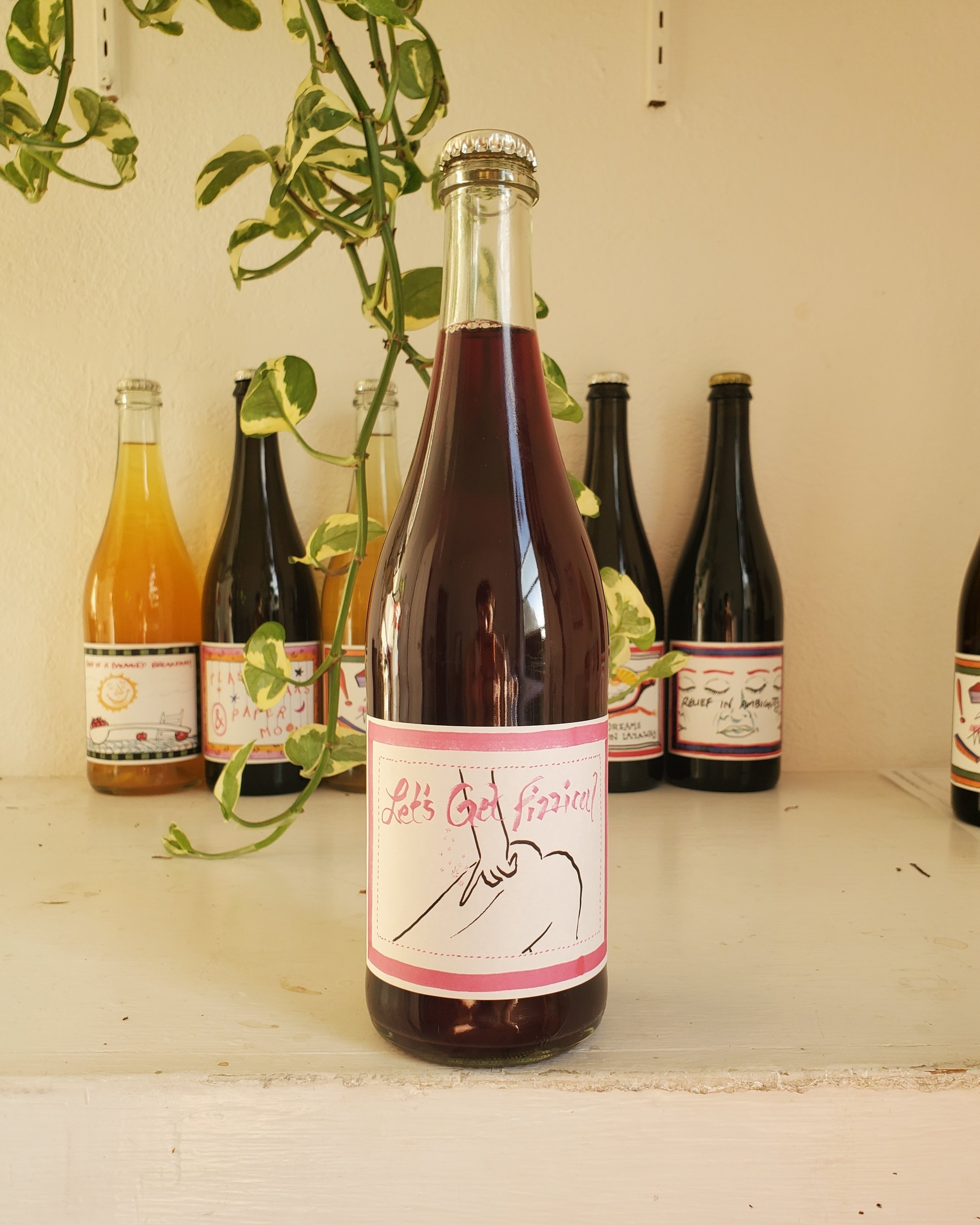 Let's Get Fizzical Red natural sparkling wine California organic regenerative sulfur free