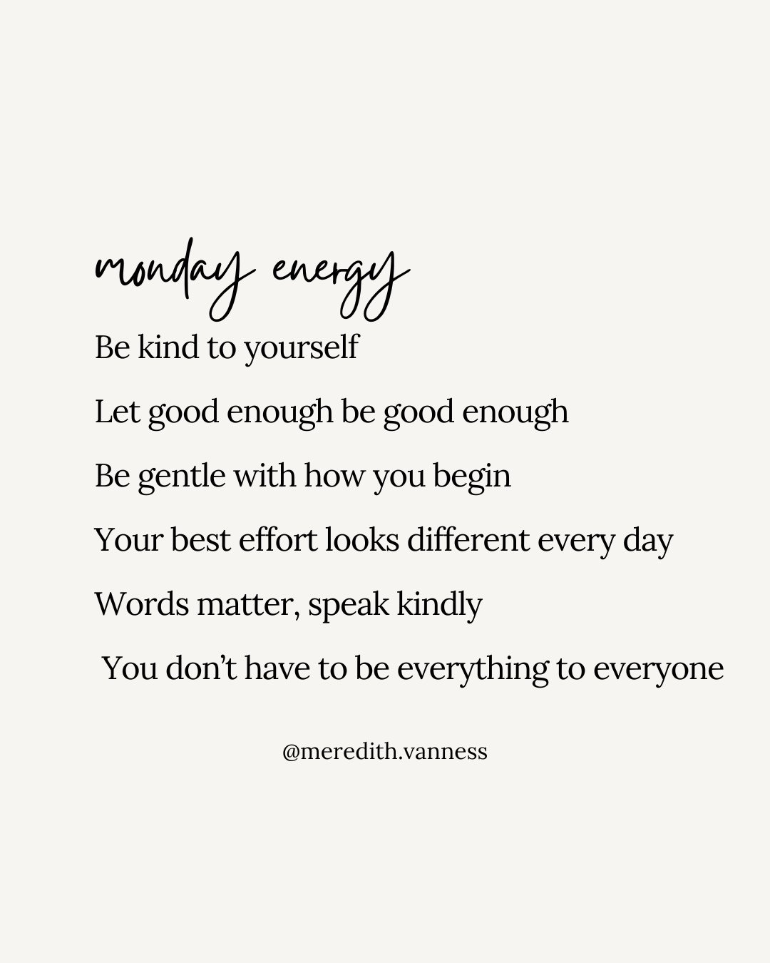 Yes to Monday Energy right here 👉 @meredith.vanness⁠
⁠
I&rsquo;m celebrating the fact that you all love these posts so much, so I&rsquo;ve officially made it a weekly theme. 💛⁠
⁠
Thank you for all the comments, shares, and love. It means the world 