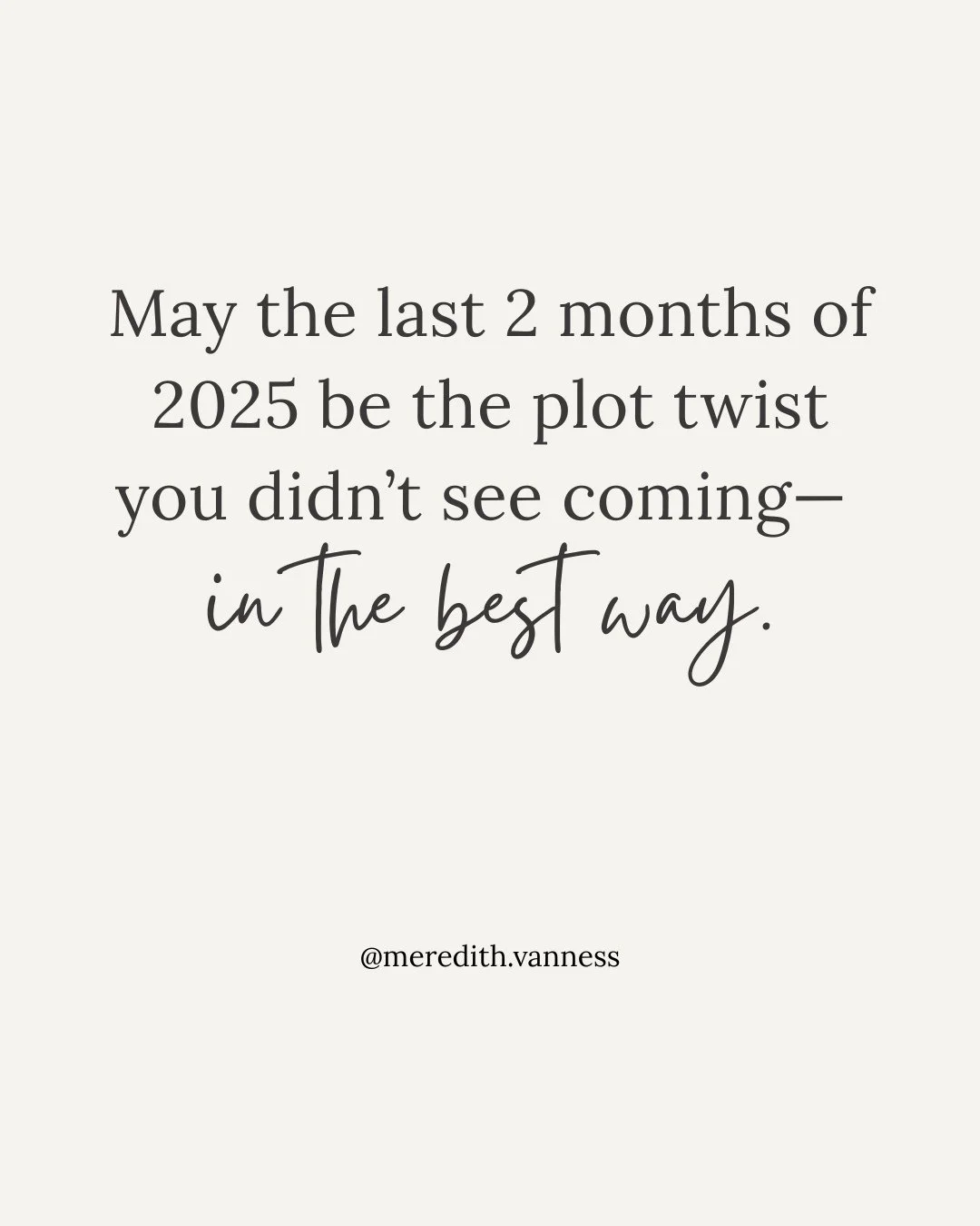 I can&rsquo;t believe there are only two months left in the year.⁠
⁠
Part of me wants to rush to the finish line, to check every box and finally get the clarity I&rsquo;ve been waiting for. But the other part of me knows that a lot can still happen i