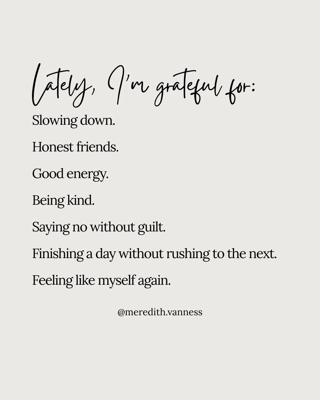 Weekends are a time for me to slow down. To take a breath. To write my gratitude lists. To be honest with myself about how I&rsquo;m really doing.⁠
⁠
Some weeks feel easier than others. And some, if I&rsquo;m honest, feel heavy. But writing it down a