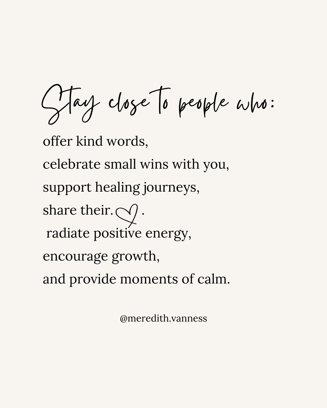Loving the community we have right here @meredith.vanness and reminding us all to be kind, and stay close to people who lift us up. And do the same for others. It's amazing how the smallest of gestures can make the biggest impact, especially this tim