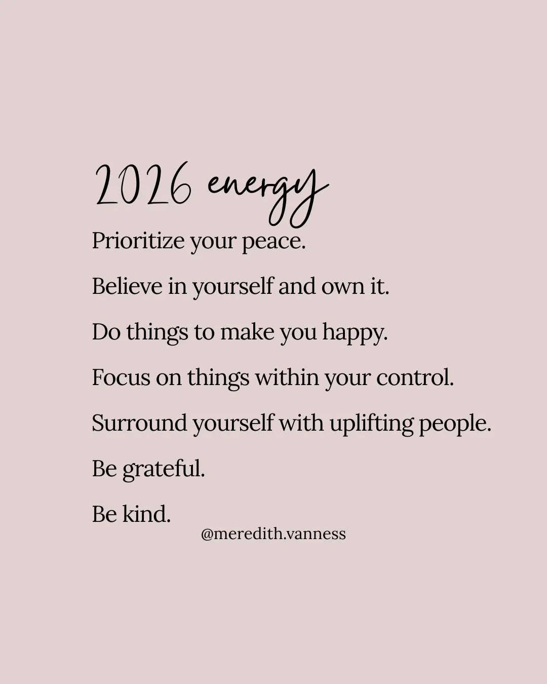 This is the energy I am bringing with me into 2026. More peace. More trust in myself. More choosing what actually feels good instead of what looks good. More people who lift me up. More gratitude for the small things that I usually rush past.⁠
⁠
I am