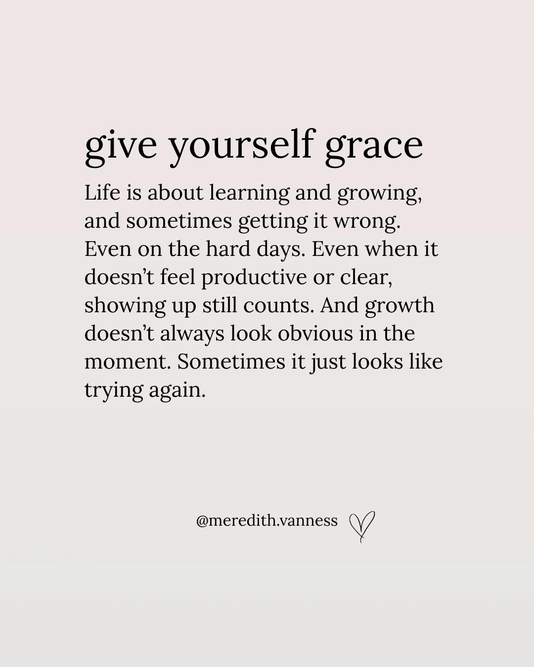 It feels like one of those days to give ourselves a little grace.⁠
⁠
It&rsquo;s so easy to slip into that pattern of being harder on ourselves than we would ever be on anyone else, especially when we&rsquo;re tired, stretched thin, or trying to keep 