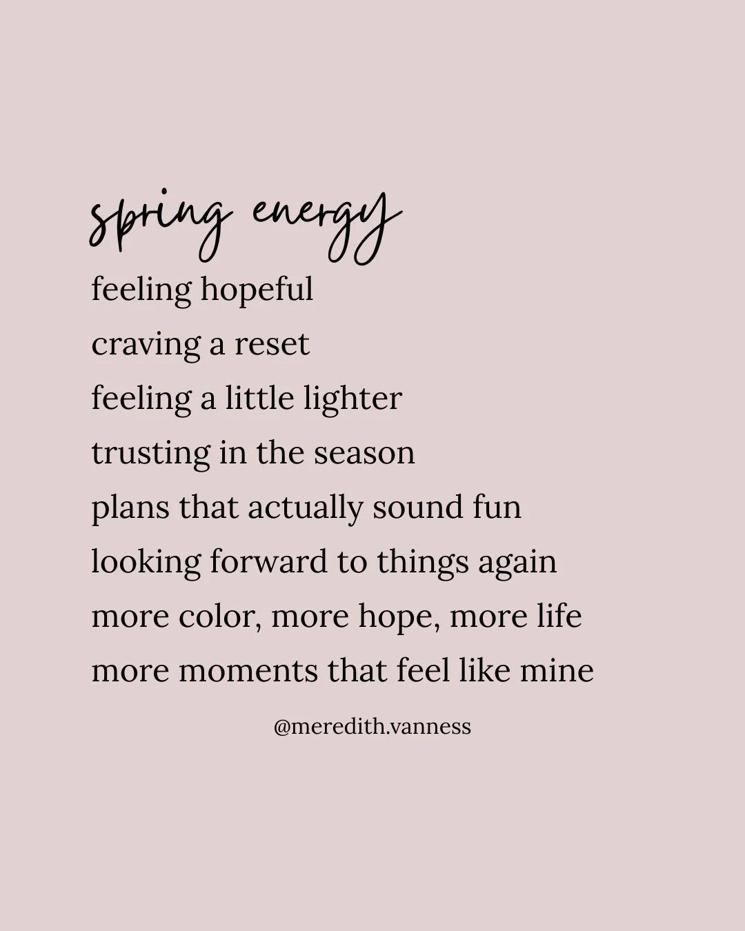 Spring always does this to me. I start craving a reset without even realizing it. I want fresh air, lighter energy, plans that actually sound fun, and more moments that feel like mine.⁠
⁠
Maybe that is what this season brings. A little more hope. A l