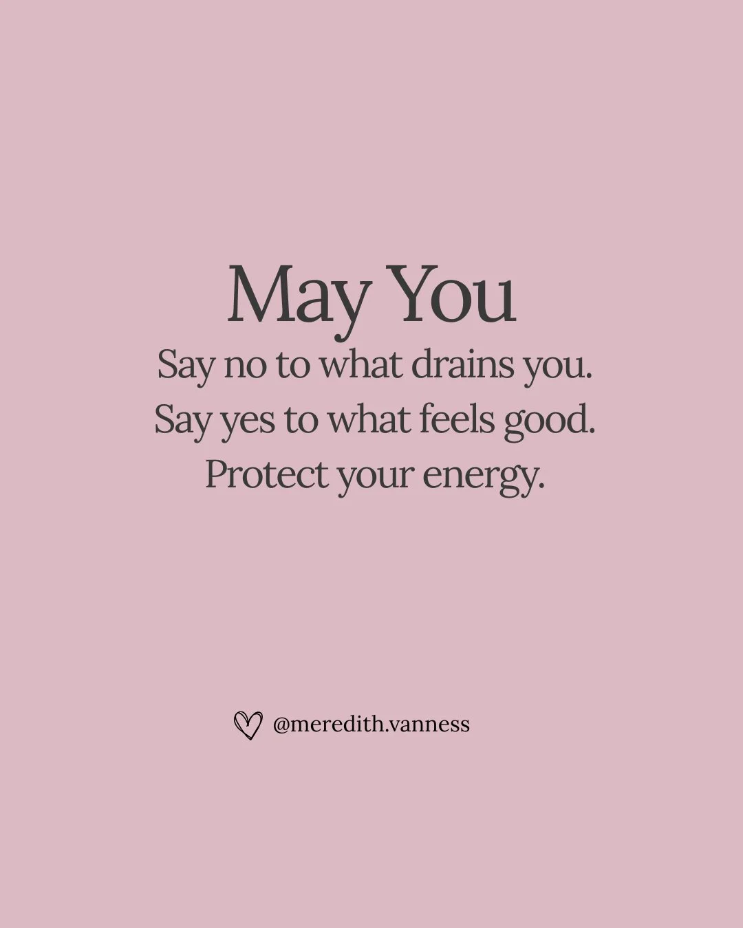 May the month to honor what you really need. 💓⁠
⁠
No to what drains you. No to what doesn&rsquo;t protect your peace. No to what pulls you away from yourself.⁠
⁠
It doesn&rsquo;t have to be a big thing. Just honest choices that make life feel a litt