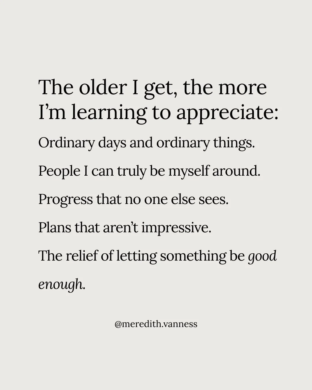 The older I get, the more I notice how much of life happens in the ordinary days. The mornings that start slowly, the plans that don&rsquo;t look impressive, the small progress no one else sees.⁠
⁠
I&rsquo;m learning to appreciate these things more t