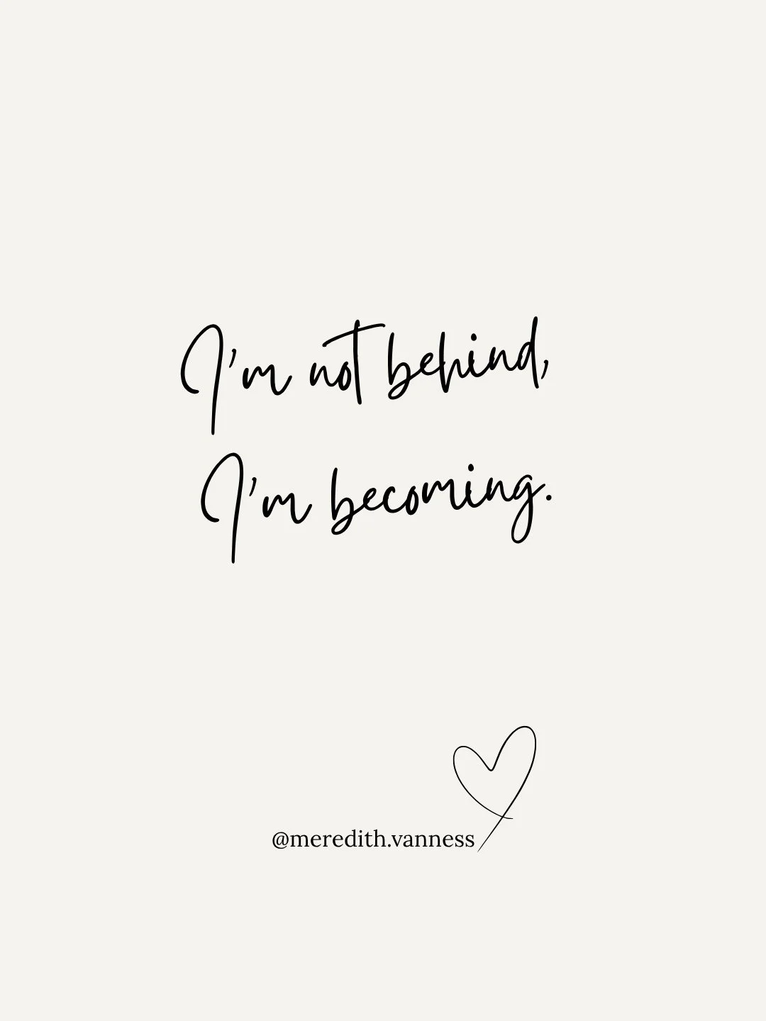 Comment JOURNAL, and I'll send you my monthly prompts to help reflect on why you are not behind; you are becoming. ⁠
⁠
I caught myself measuring today against the timeline I imagined, the life I thought I'd be living by now. So I'm writing the remind